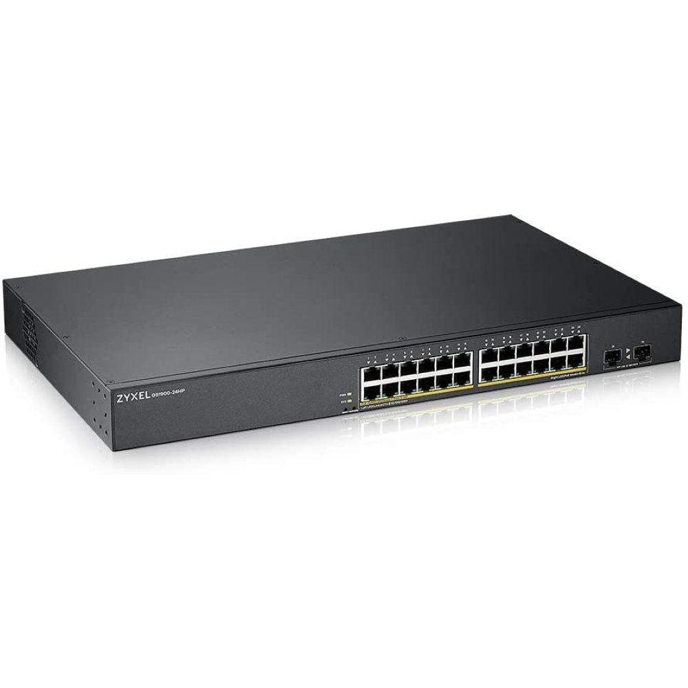 Zyxel GS1900-24HPv2 24-Port PoE Gigabit Ethernet - Netzwerk Switch - schwarz Netzwerk-Switch