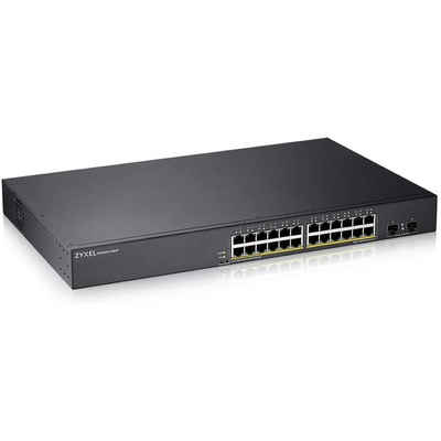 Zyxel GS1900-24HPv2 24-Port PoE Gigabit Ethernet - Netzwerk Switch - schwarz Netzwerk-Switch