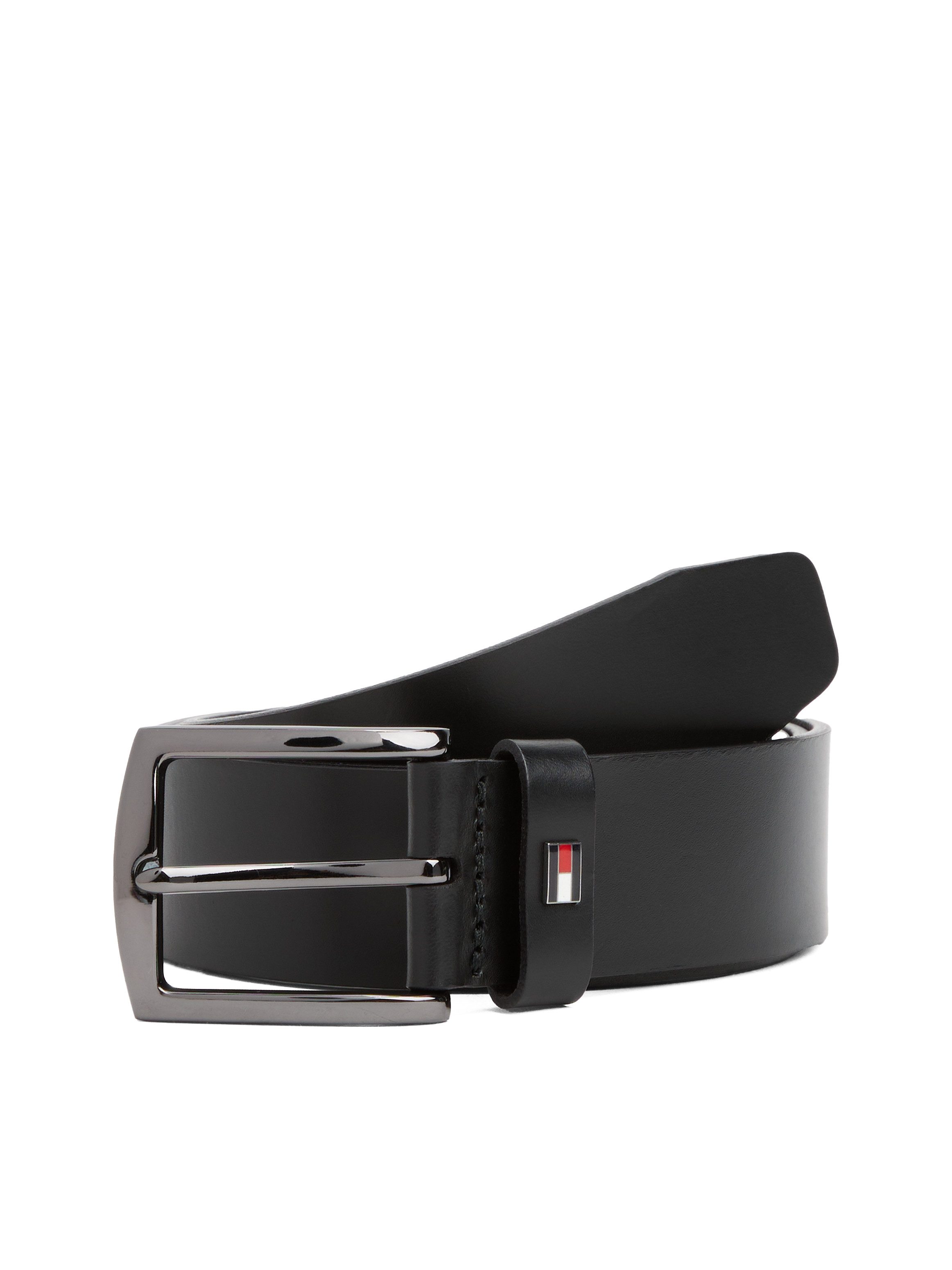 Tommy Hilfiger Ledergürtel DENTON 3.5 cm breit EXT Einfachdornschließe, Metalllogo – Bild 4 von 5