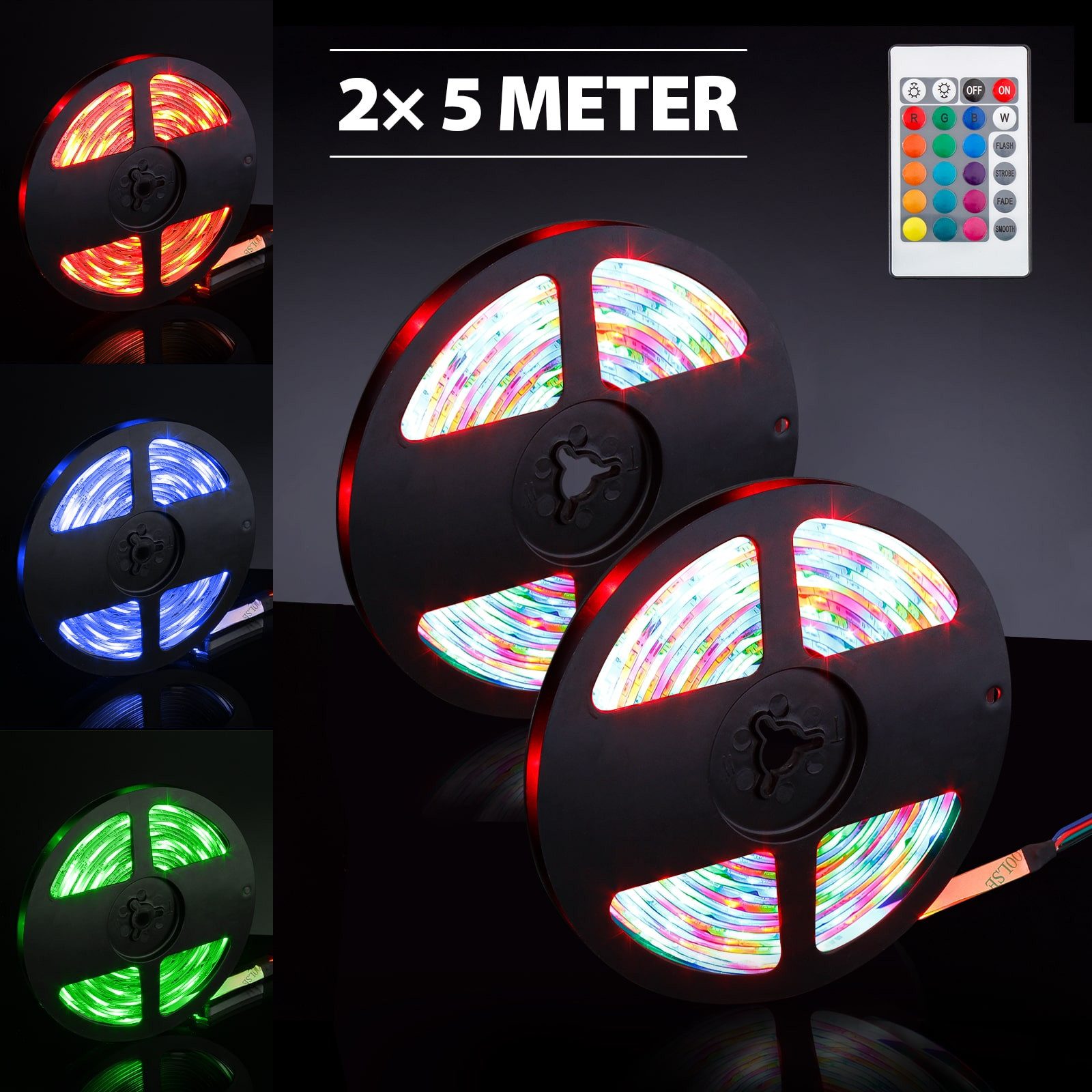 EAXUS LED Stripe - IP65 Wasserfeste LED Lichterkette. RGB Bunt, Licht Band, günstig online kaufen