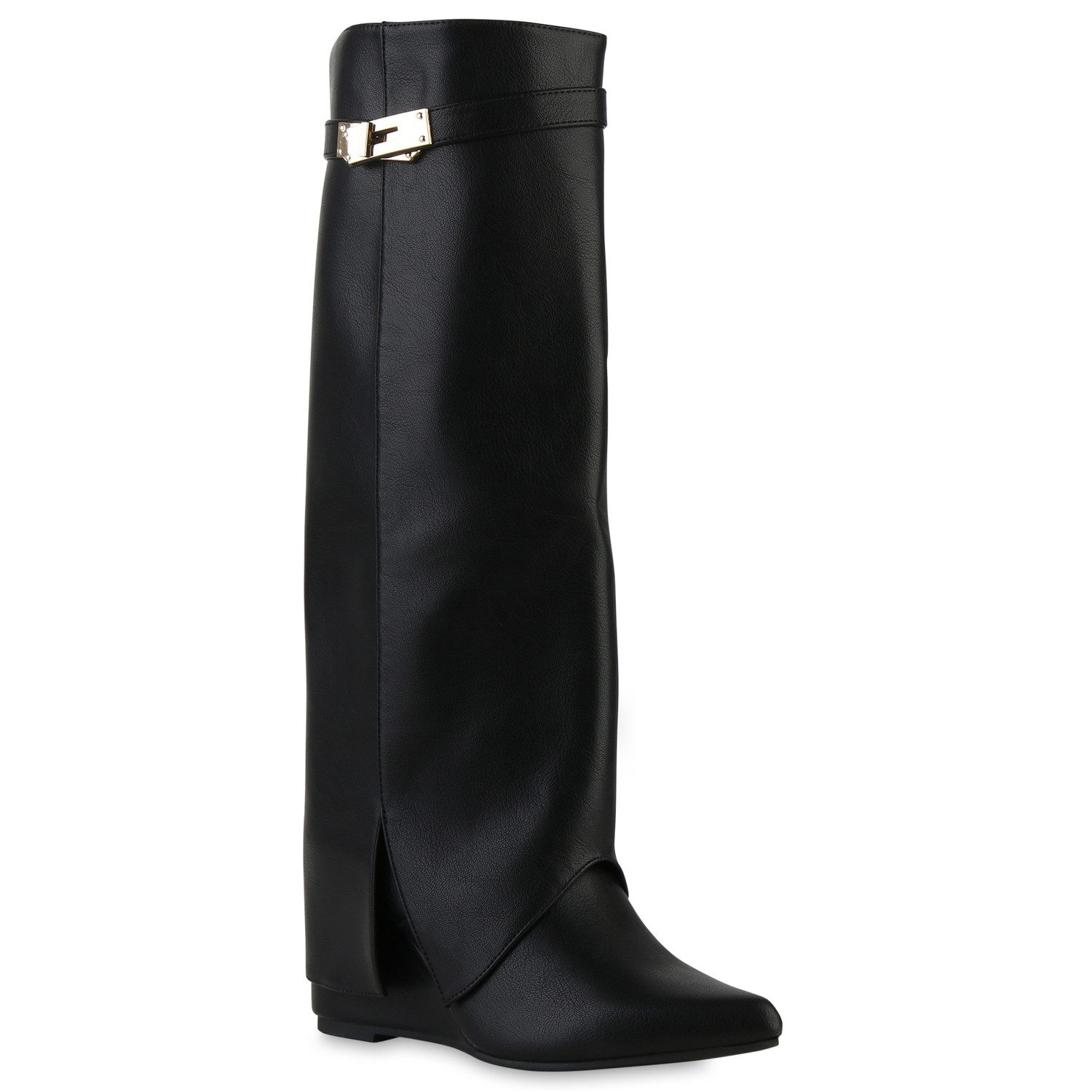 VAN HILL 841794 Pumps Damen Gefütterte Keilstiefel Stiefel Spitze Boots Sch günstig online kaufen