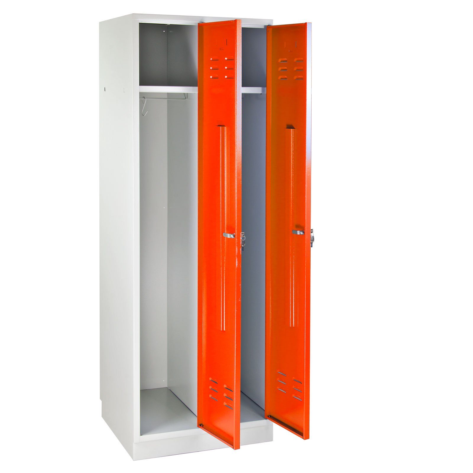 ADB Spind grau/orange ADB / Umkleideschrank in aus 2-türig verschiedenen Stahl Spind Farben