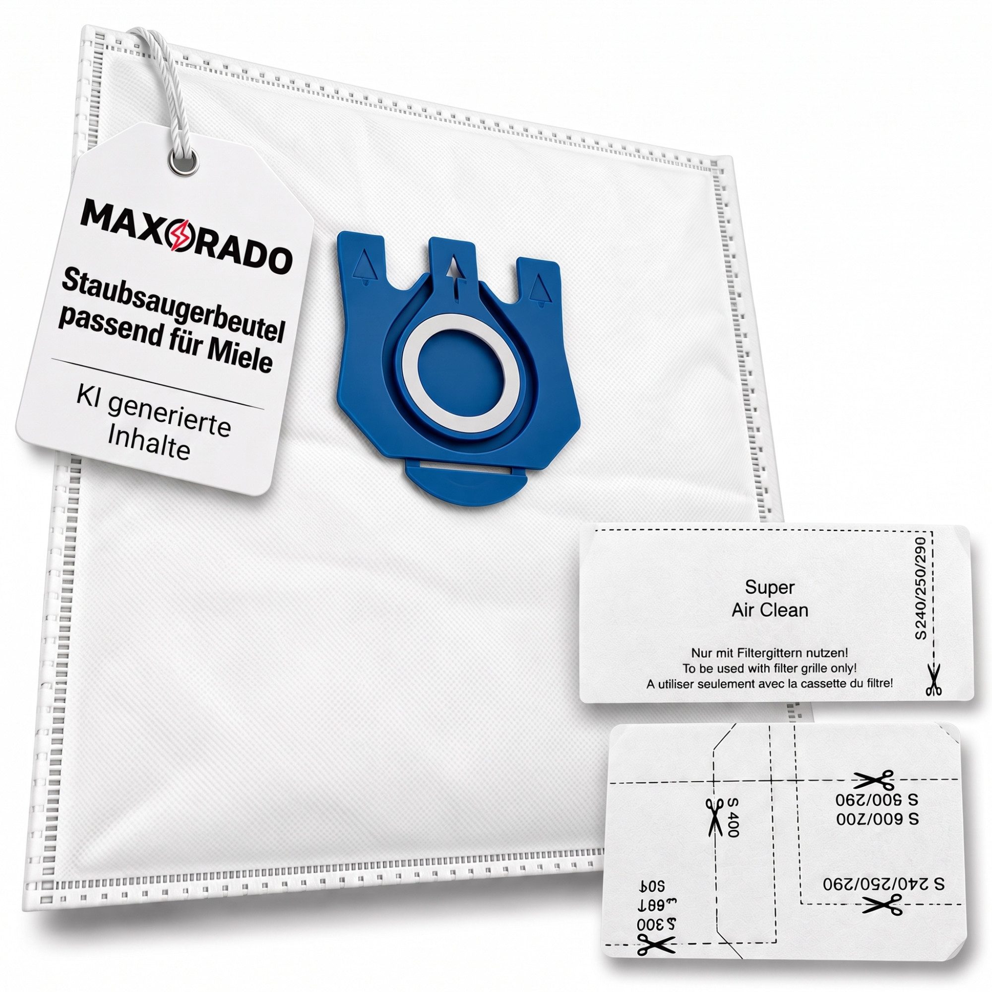 Maxorado Staubsaugerbeutel 5 Staubsaugerbeutel für Miele GN Serie S4 S5 S6 S8 S8340 S8360 S8340, passend für Miele, Complete C3 Ecoline Powerline S2 Staubsauger Zubehör