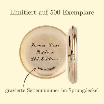 Hermann Jäckle Taschenuhr James Dean Replica Limited Edition mit Handaufzug incl. Kette & Box