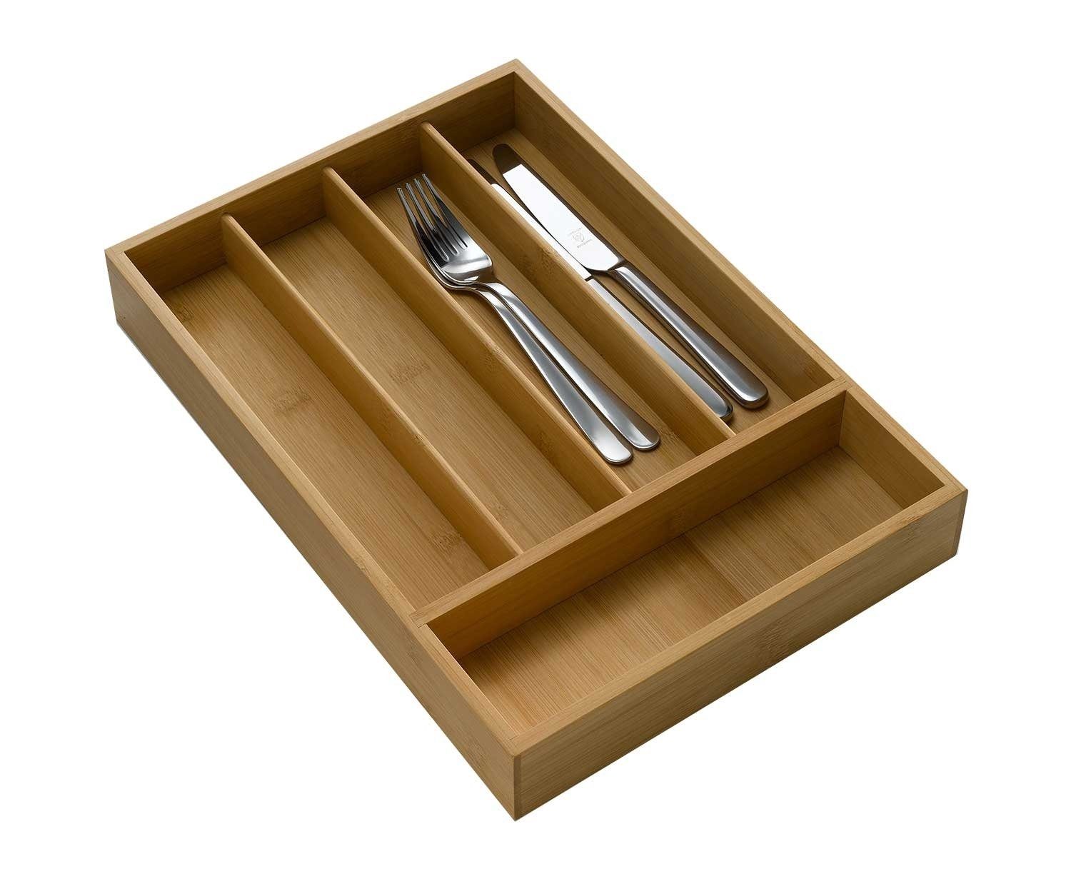 casa NOVA Besteckkasten FORKIN, Bambus, Braun, mit 5 Fächern, 25 x 36 cm günstig online kaufen