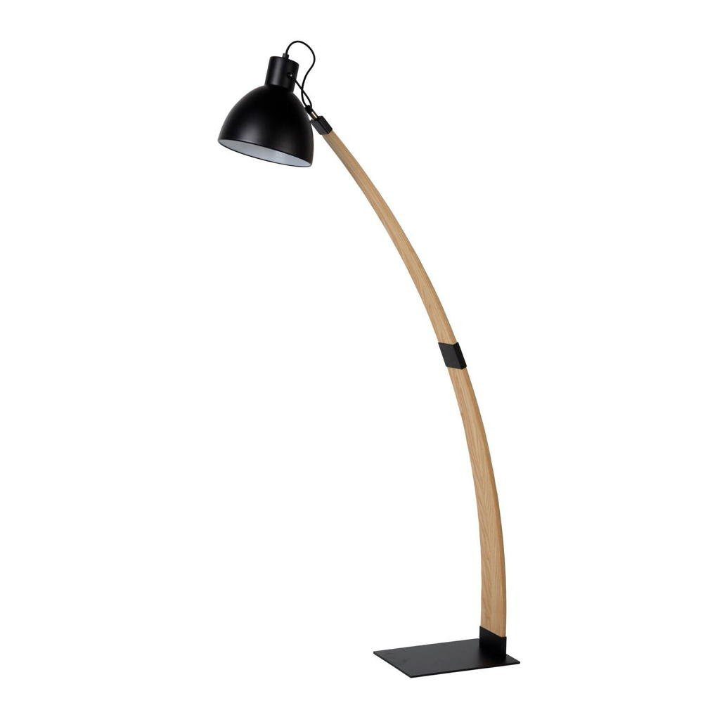 Leuchtmittel und Angabe, Holz Curf Stehlampe Standlampe natur E27, keine click-licht enthalten: und Metall in Stehlampe, schwarz, aus Nein, warmweiss, Stehleuchte