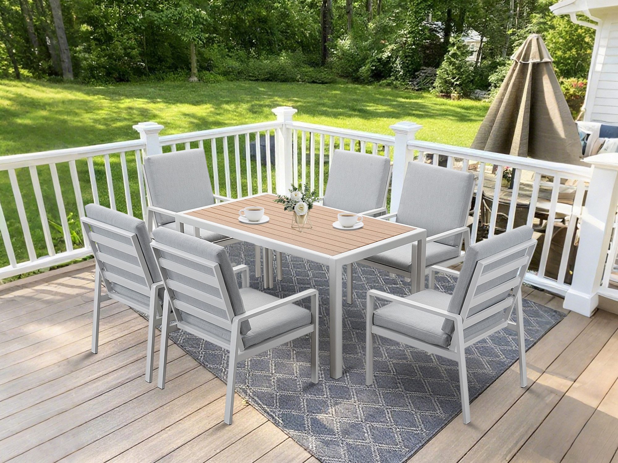 MeXo Gartenlounge-Set Gartenmöbel Set Aluminium, hoher günstig online kaufen