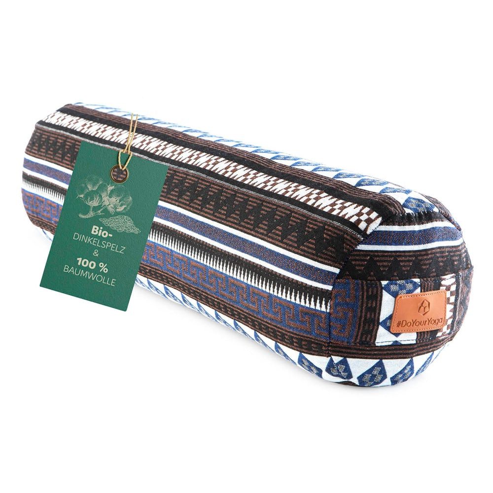 #DoYourYoga Yoga Bolster Yoga-Bolster Tarik - gefüllt mit Bio-Dinkelspelz, Bodensitzkissen Asanas Meditation Pilates Körper Geist 68x22x22cm