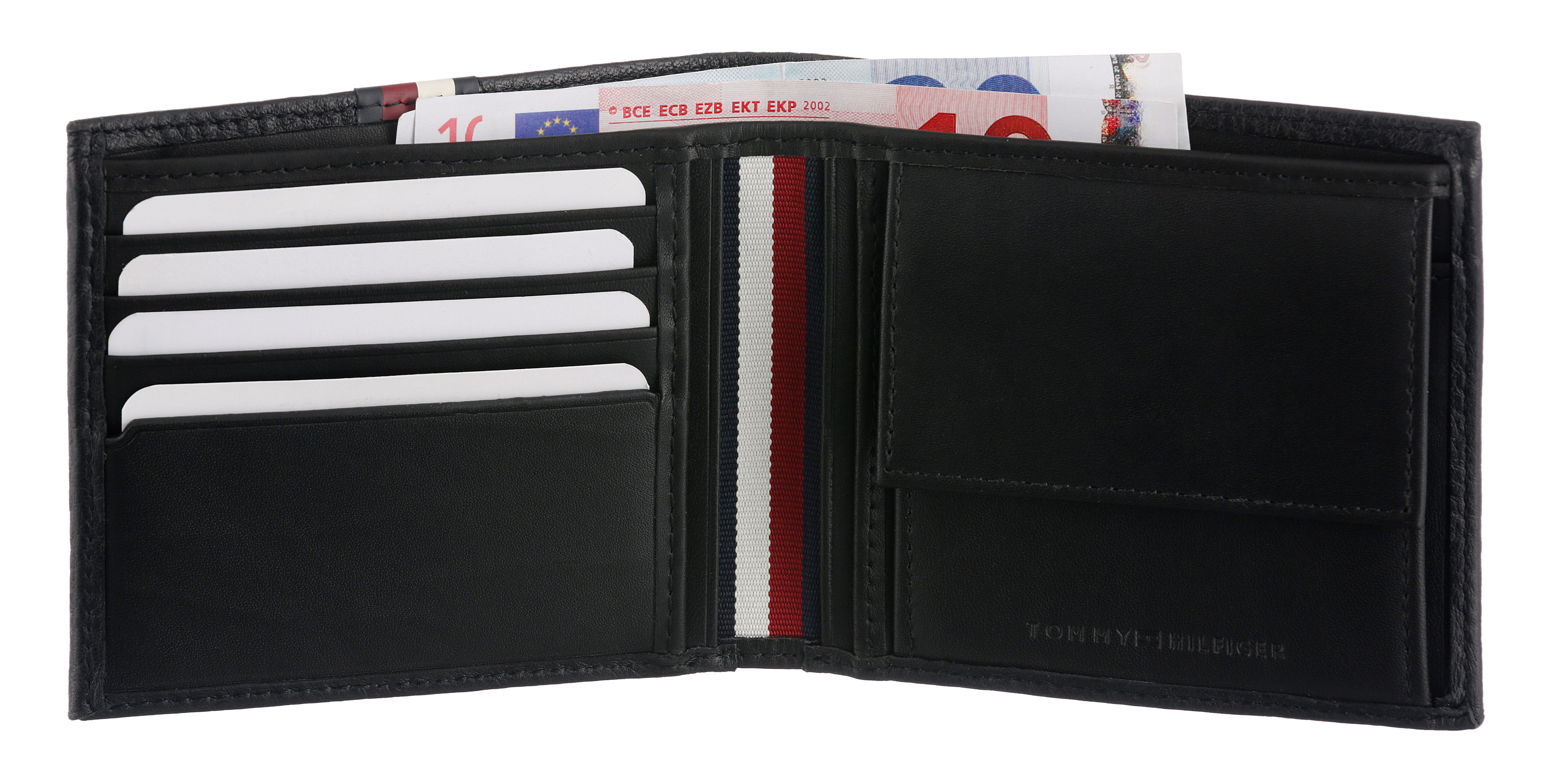 Tommy Hilfiger Geldbörse TH PREM LEA CC AND COIN, Unisex Geldbeutel, Portemonnaie mit Logo-Schriftzug