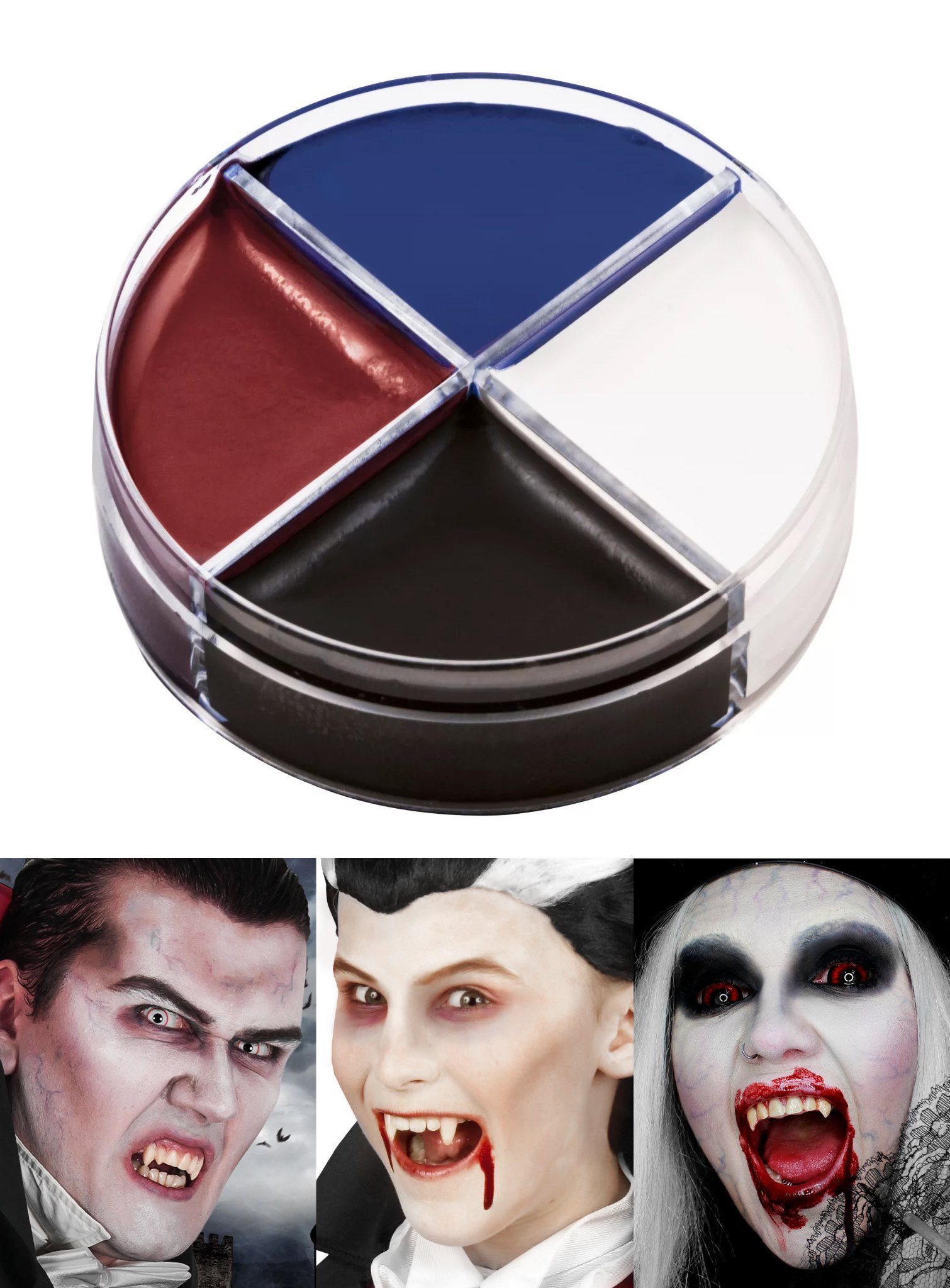 Maskworld Theaterschminke Vampir Make up - Karneval Fasching Schminke, Theaterschminke & Halloween Make-up in hochwertiger Qualität