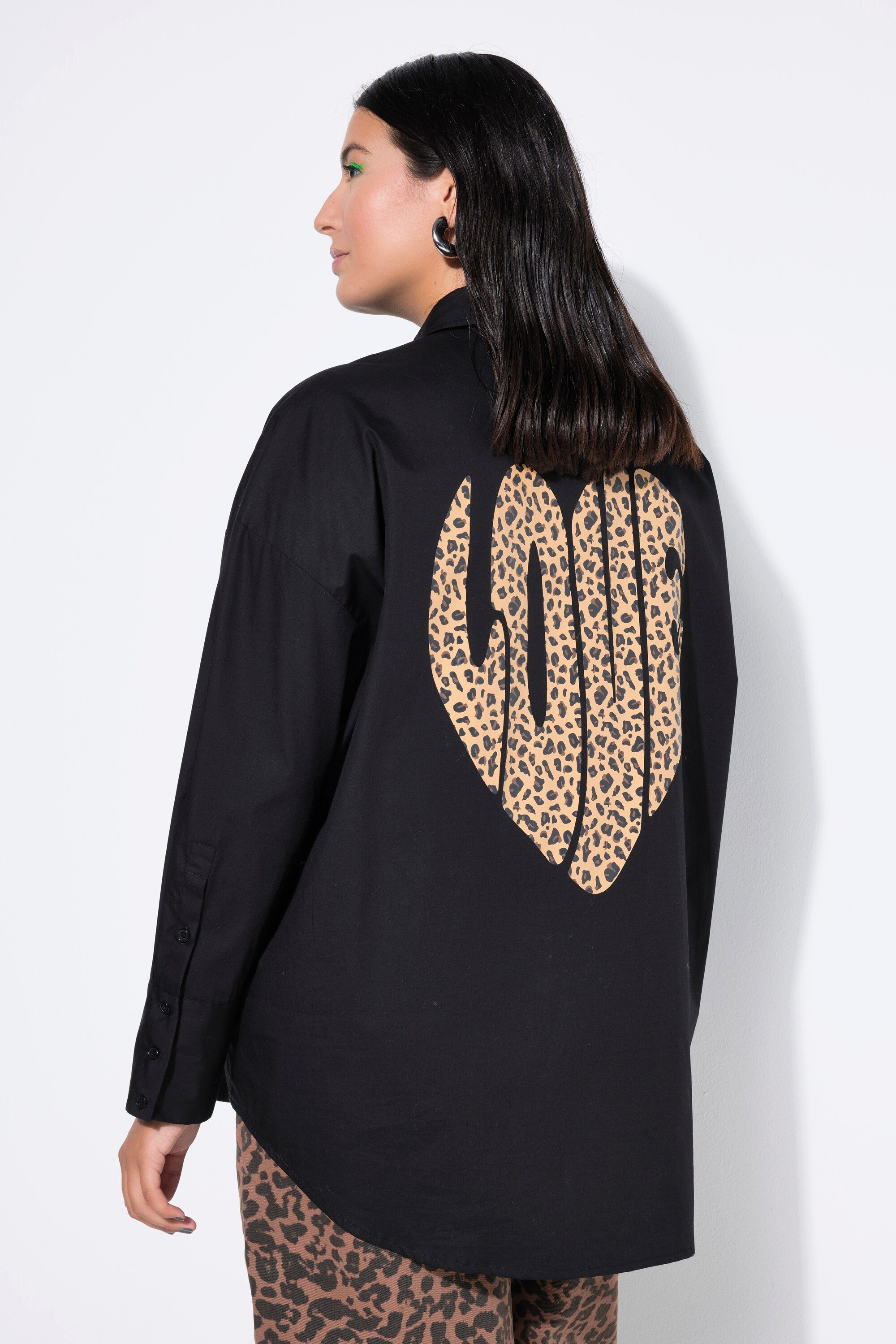 Studio Untold Hemdbluse Hemdbluse oversized Rückenprint