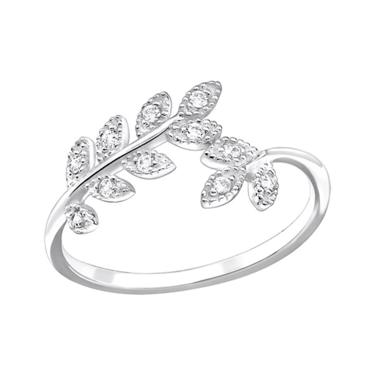 Order & Smile Schmuck Silberring 925 Silber Ring Zweig Olivenblatt offen günstig online kaufen