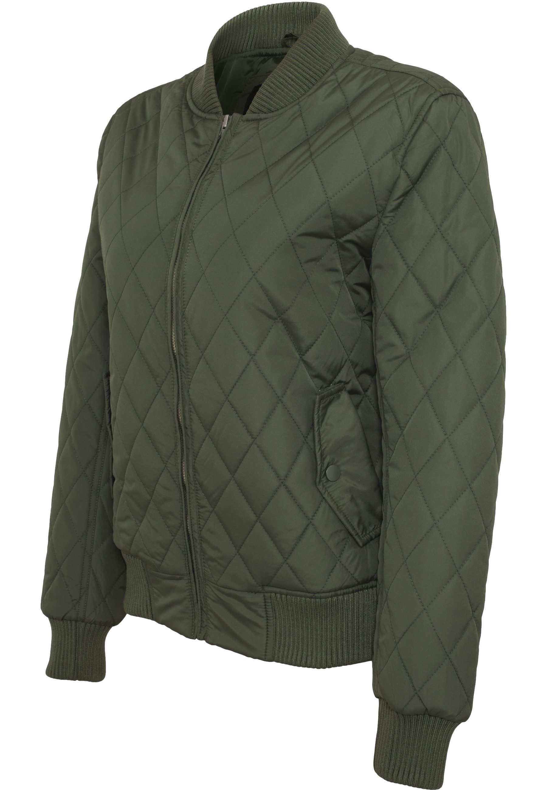 URBAN CLASSICS Allwetterjacke Urban Classics Damen Ladies Diamond Quilt Nylon Jacket (1-St)
