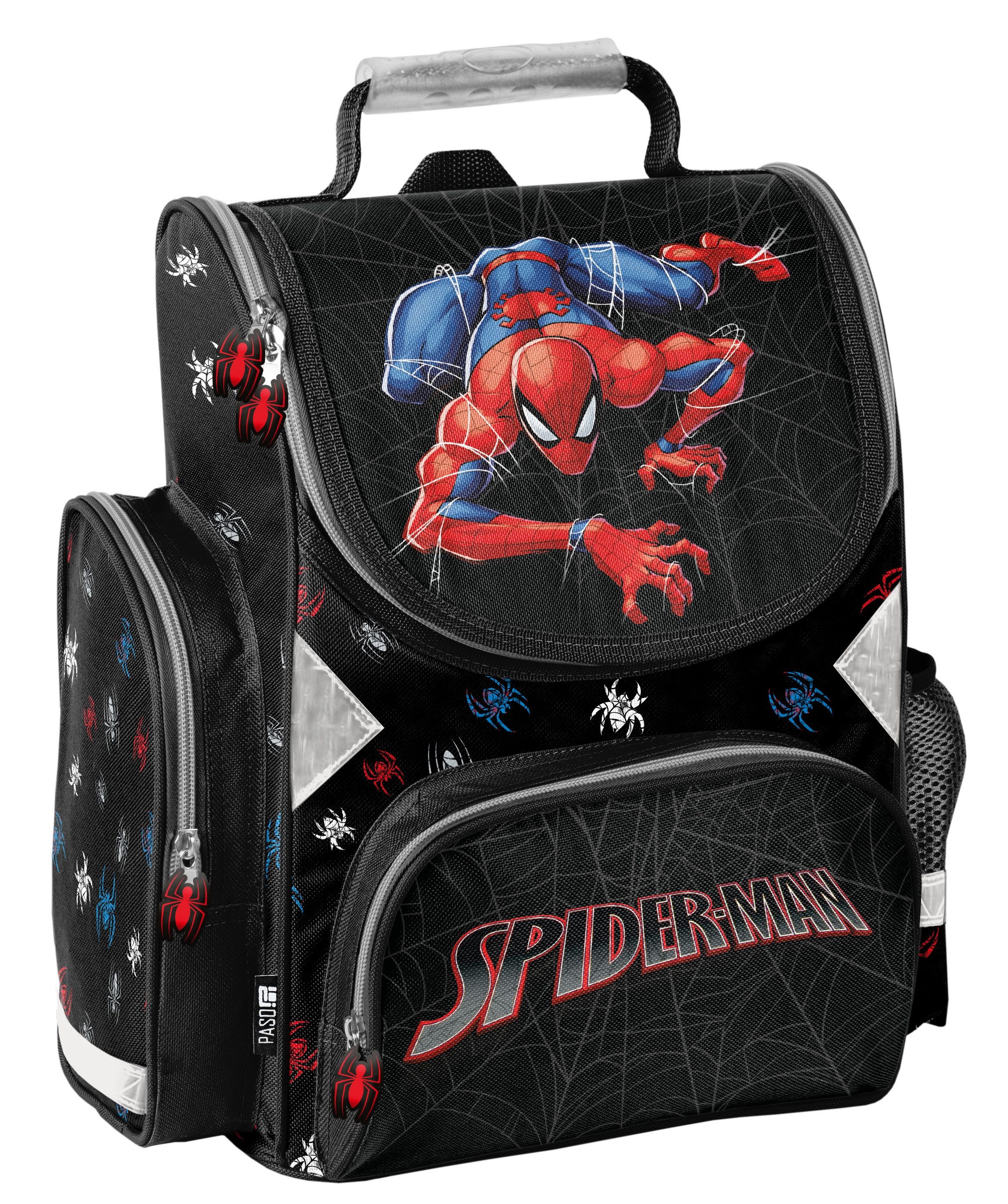 PASO Schulranzen Set 3 teilig Tornister Elsa Pferd Gamer Nasa Fußball Spiderman Stitch (3 er Set)