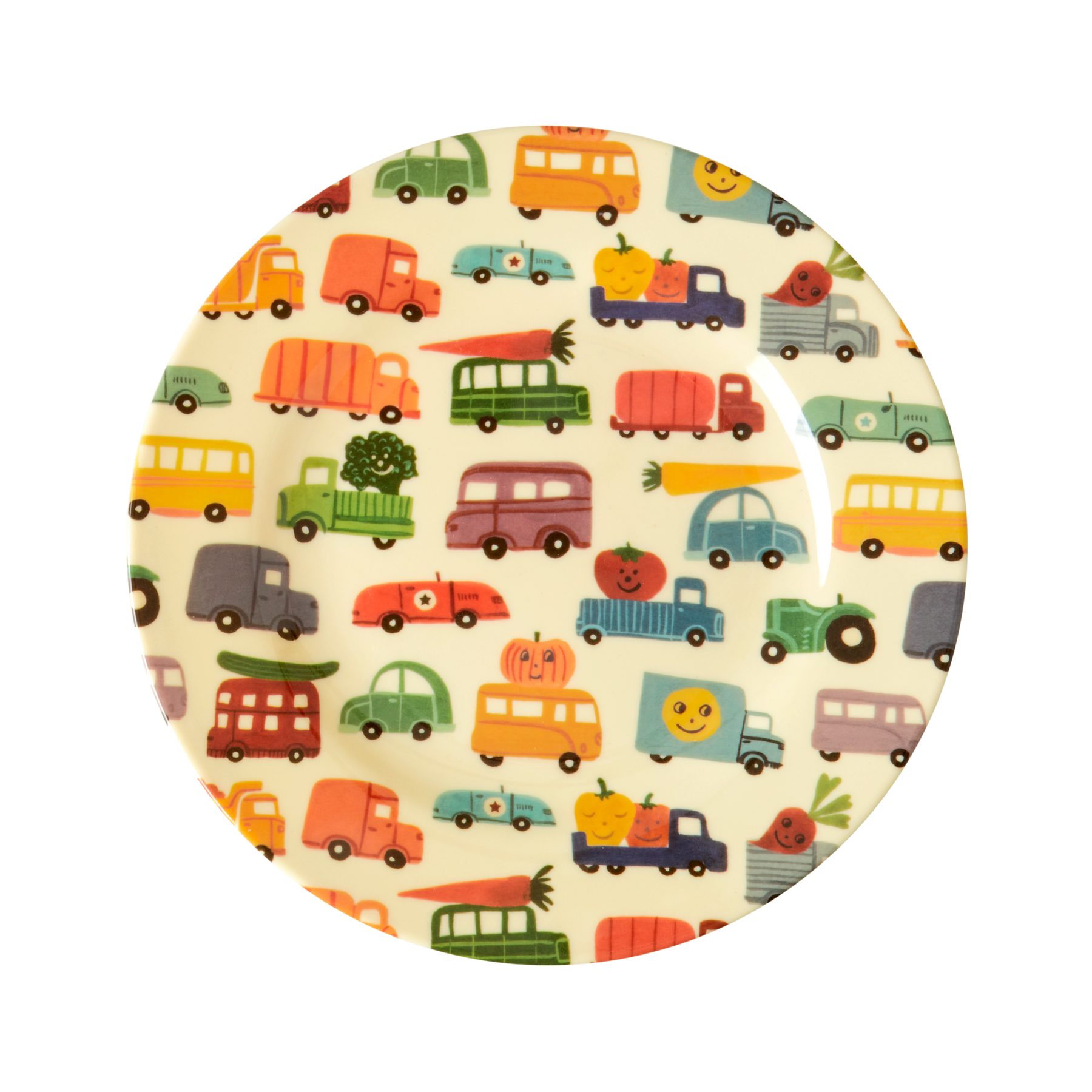 rice Teller Rice Beilagenteller - Mehrfarbig - Happy Cars Print