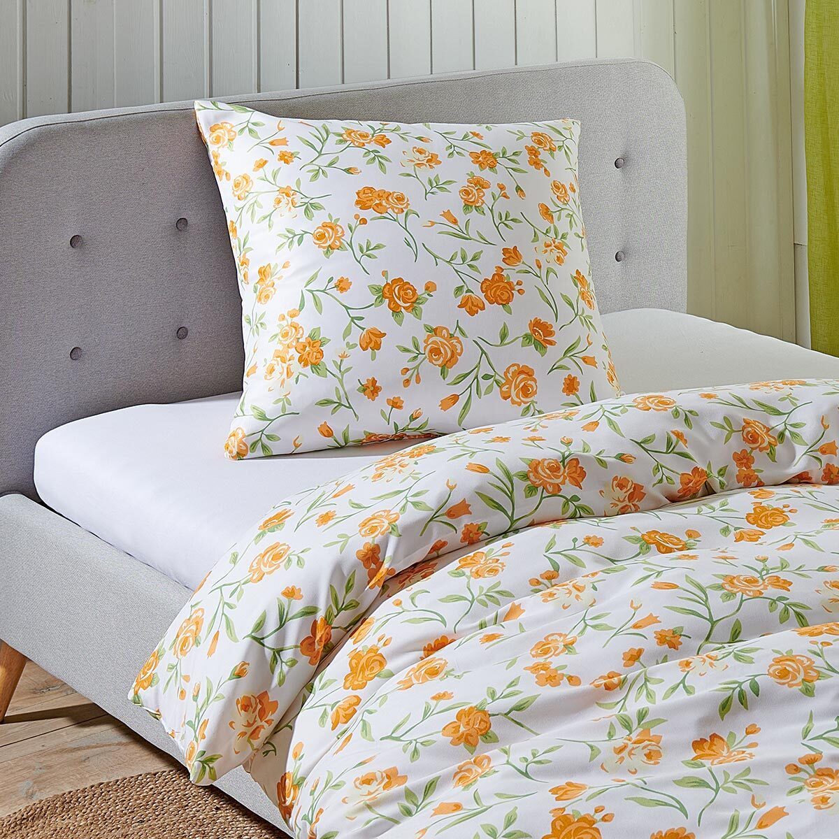 TRAUMSCHLAF Bettwäsche Nürnberg orange, Mikrofaser, 2 teilig günstig online kaufen