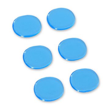 keepdrum Schlagzeug keepdrum Dämpfer Pads für Felle Blau, 6 Stück, wiederverwendbar