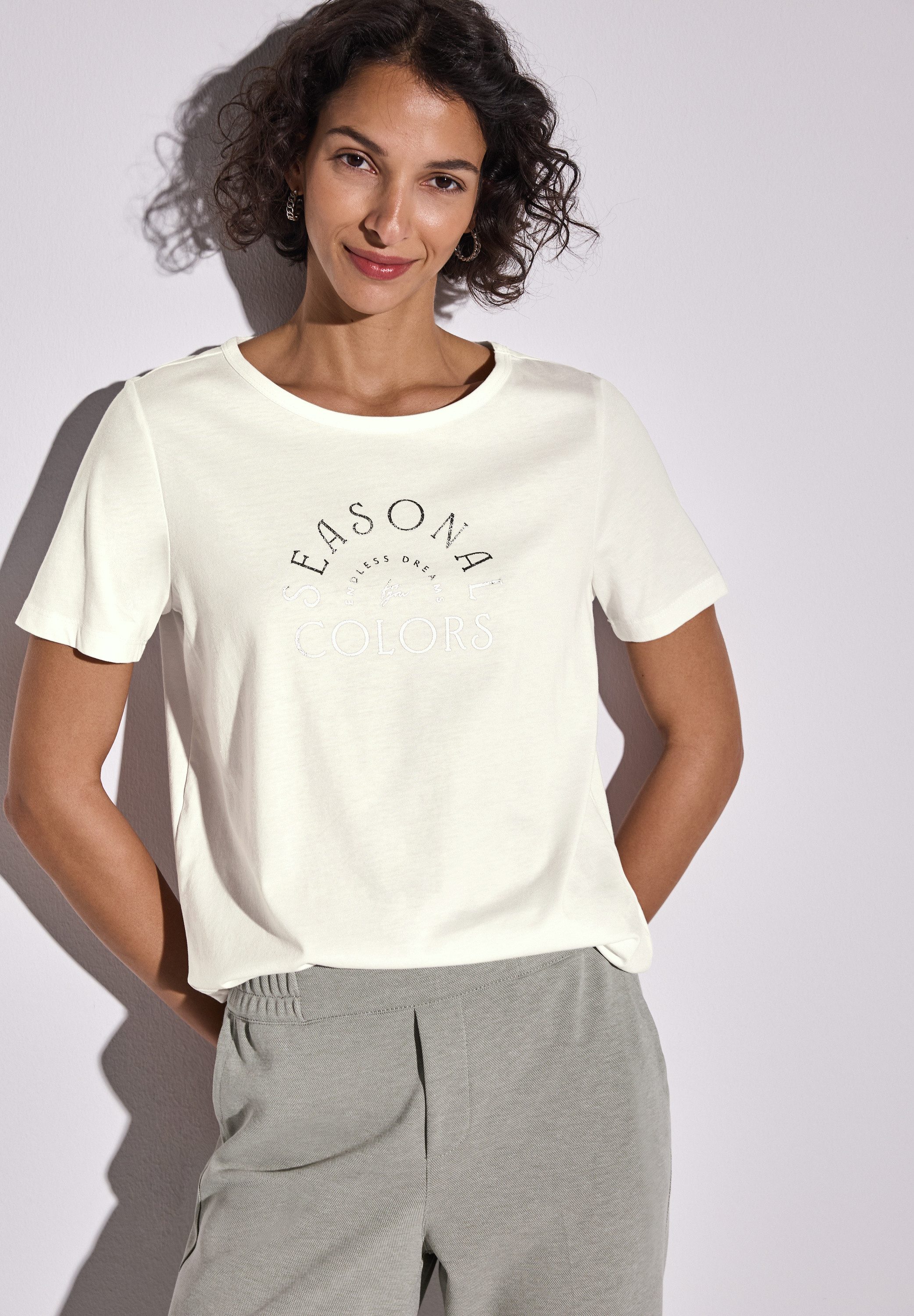 STREET ONE T-Shirt mit Schriftzug günstig online kaufen