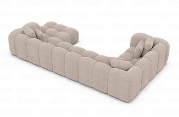 Sofa Dreams Wohnlandschaft Design Couch Stoff Wohnlandschaft Formentera U Form Stoffsofa, Loungesofa