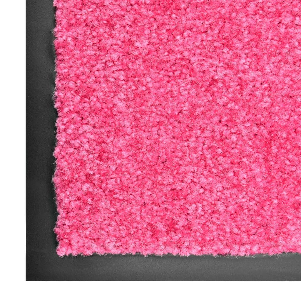 vidaXL Fußmatte Fußmatte Waschbar Rosa 60x180 cm, Rechteckig, Höhe: 0.9 mm