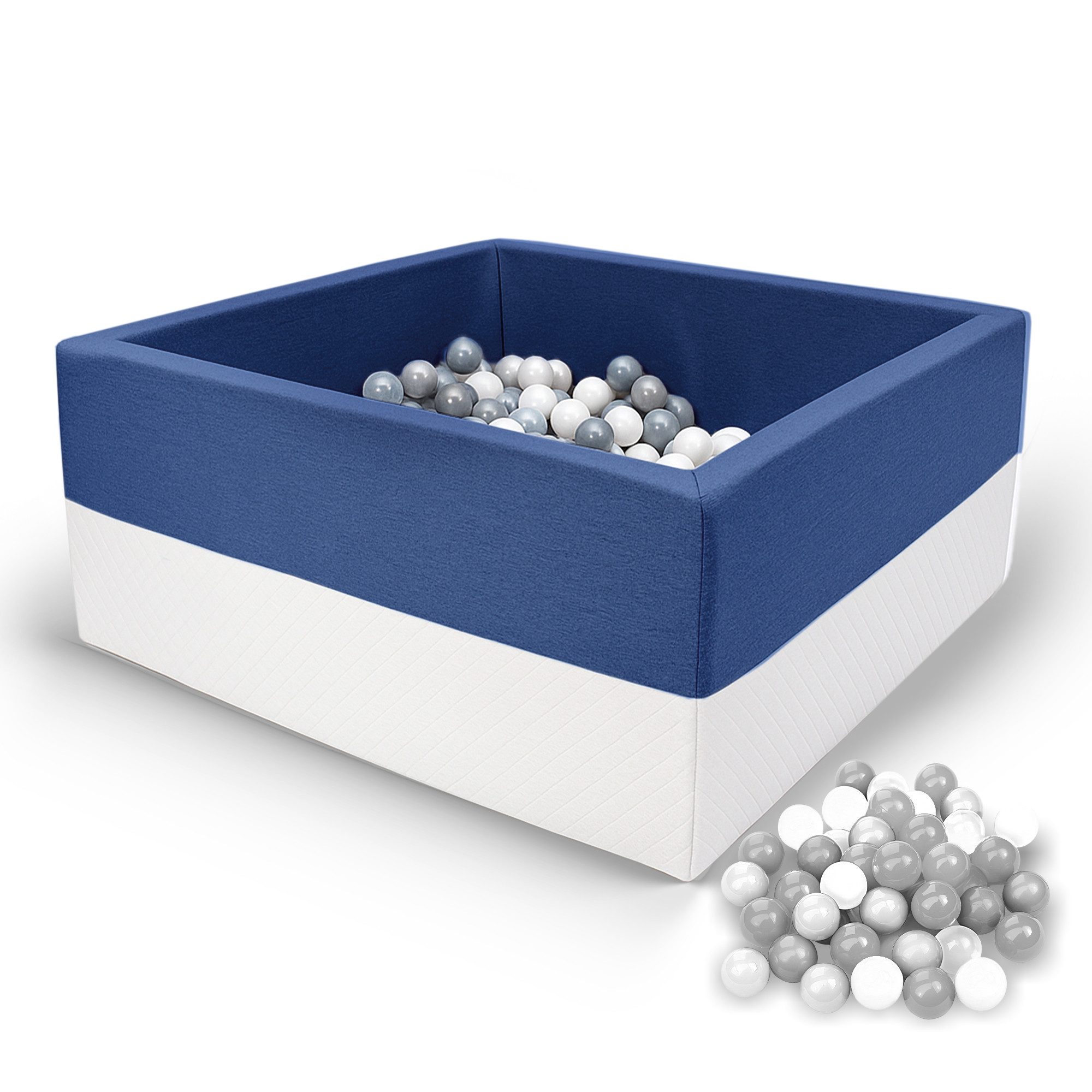 Rainbow Kids Мячиbad XXL Luxus Мячиbad Мячиpool Spielbecken 90x90x40 mit 200 Мячиn, Made in Europe