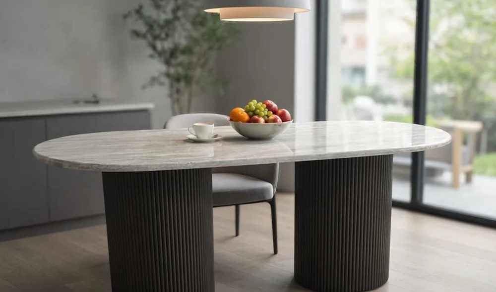 Xlmoebel Esstisch Moderner ovaler Esstisch aus hellem Holz für das Esszimmer, Made in Europa