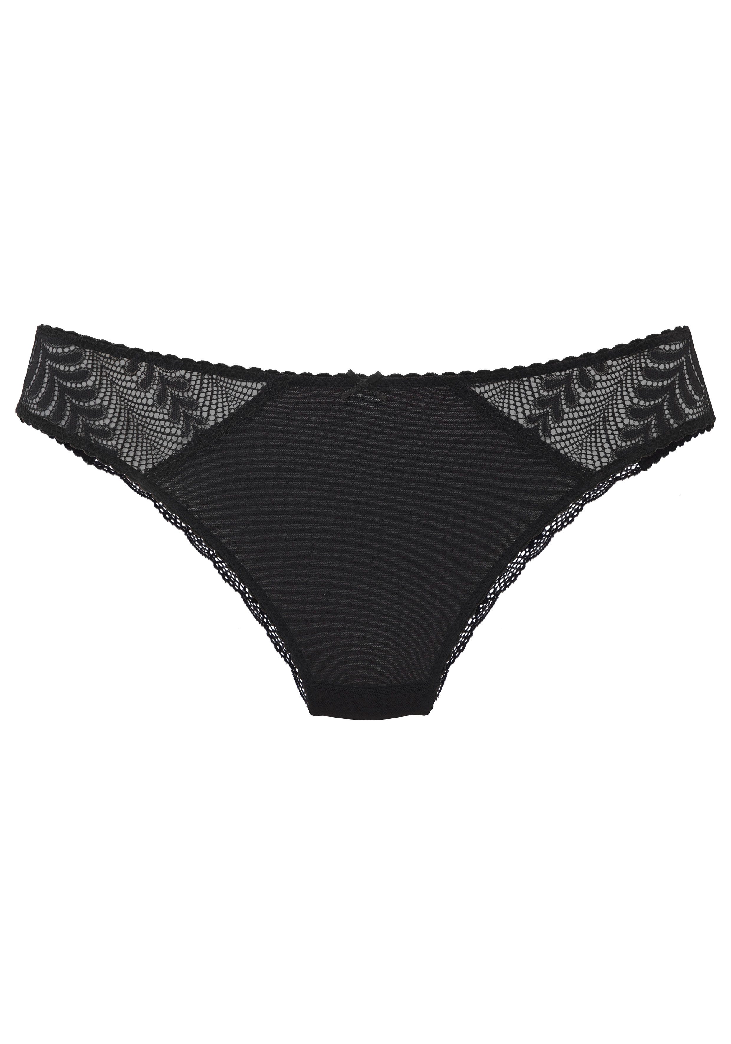 LASCANA Tanga Amira mit graphischen Spitzeneinsätzen günstig online kaufen