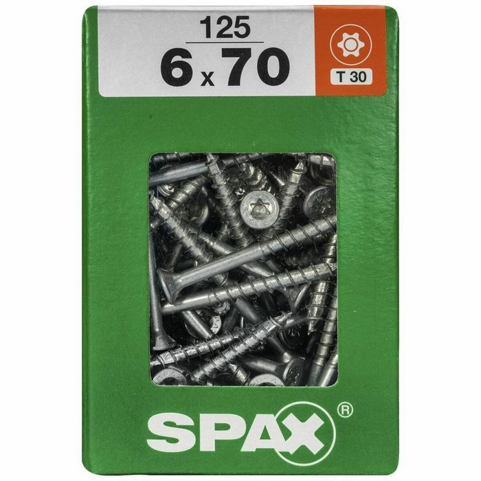 SPAX Schraube 4Cut 212656 (Packung mit Senkkopf) Teilgewinde 4 Cut-Spitze Wirox Korrisonsschutz