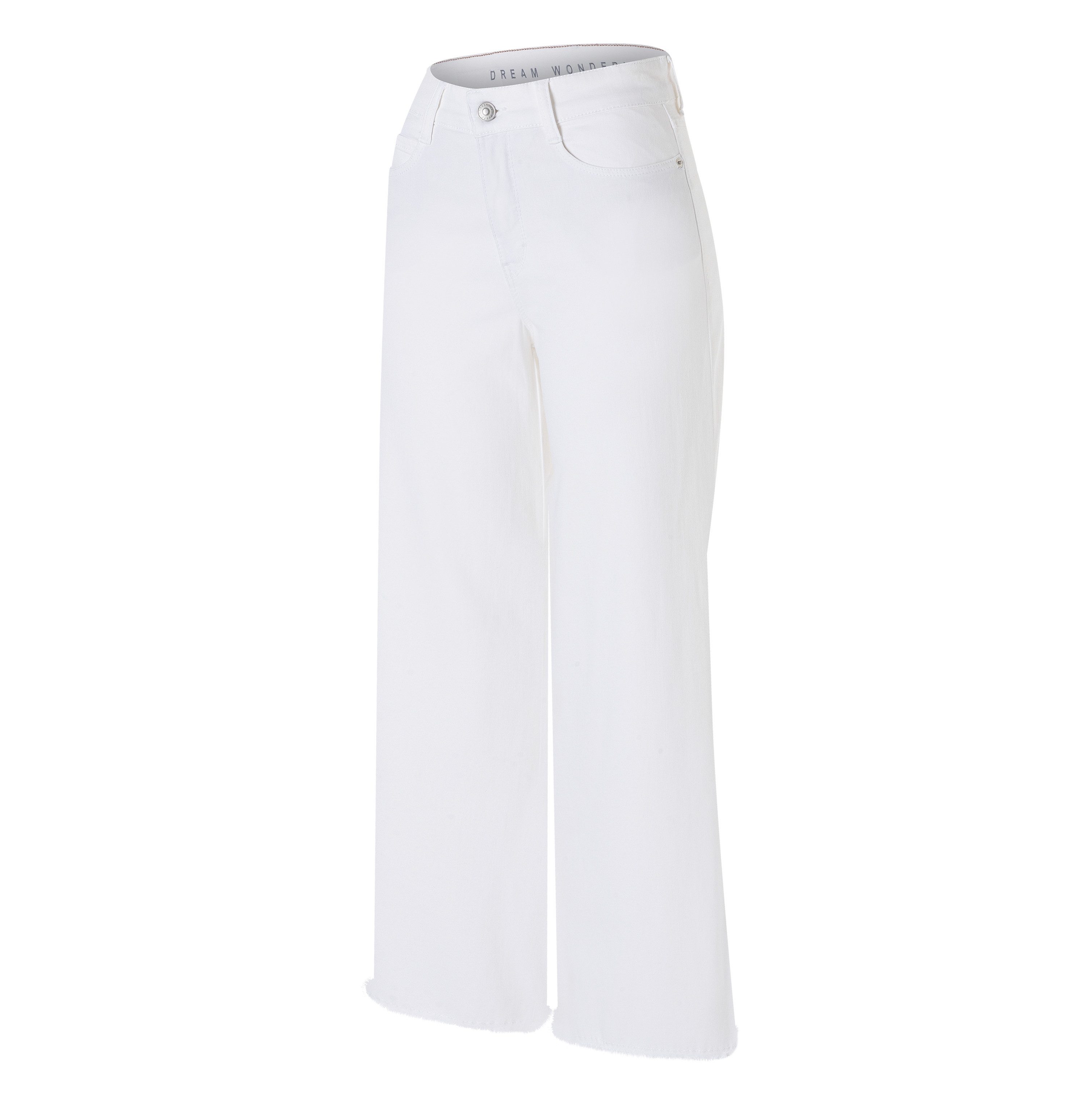 MAC Weite Jeans DREAM WIDE mit Fransen am Saum
