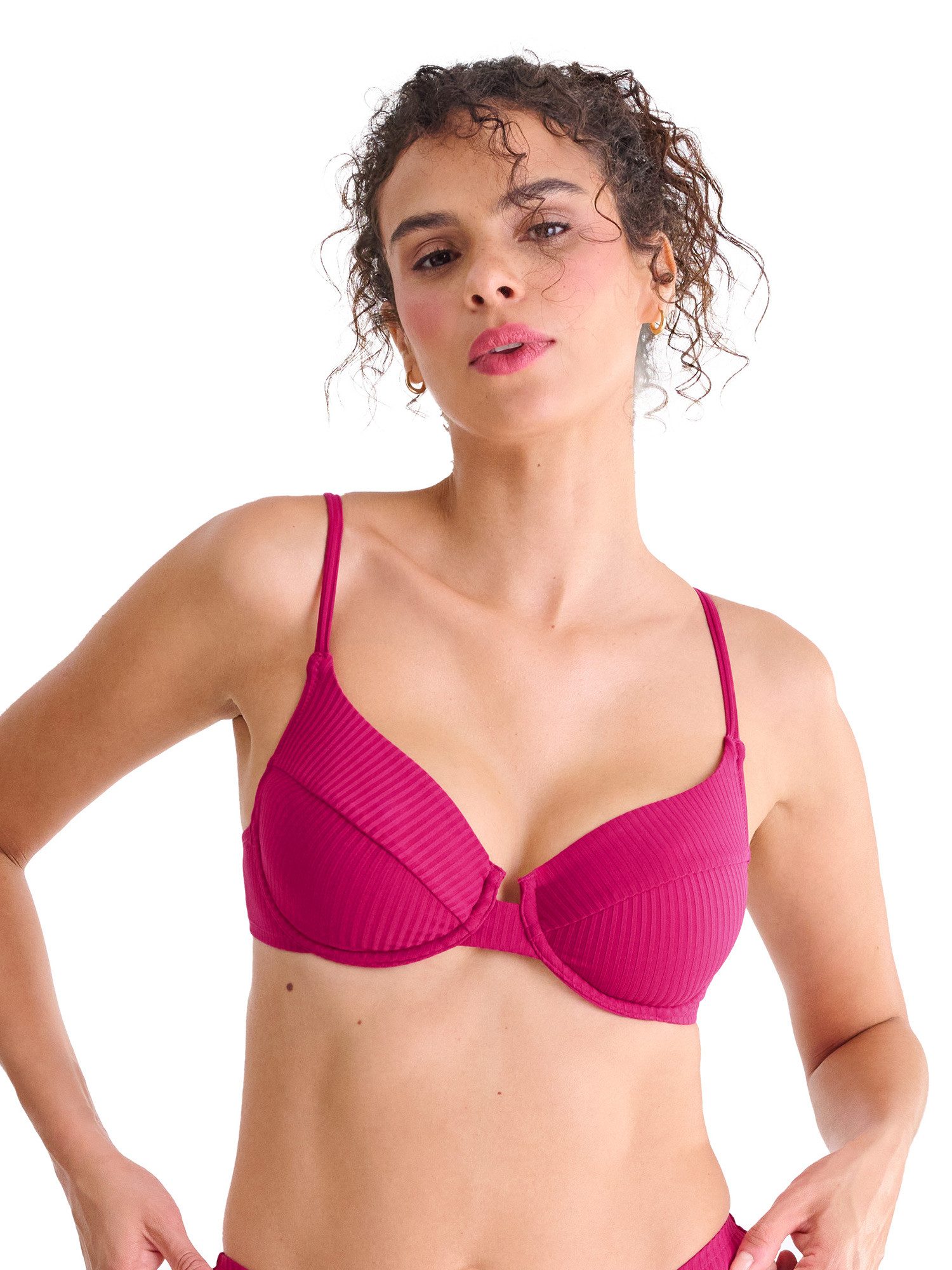 Lisca Balconette-Bikini-Top Bikini-Oberteil mit Bügel Florida (Stück, 1-St), unwattierte Cups, Clean-Chic Doppelripp Optik