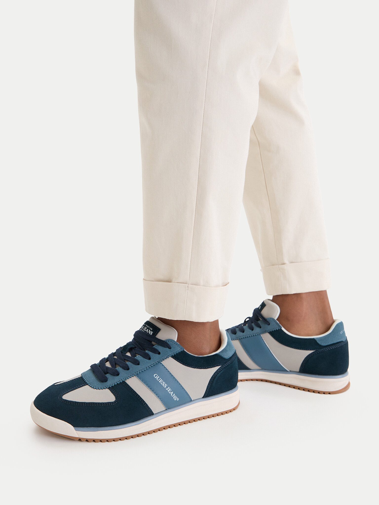GUESS JEANS Guess Jeans Herrensneakers Blau GUESS JEANS-EO-DELAND-01 WE Navy Blue Sneaker