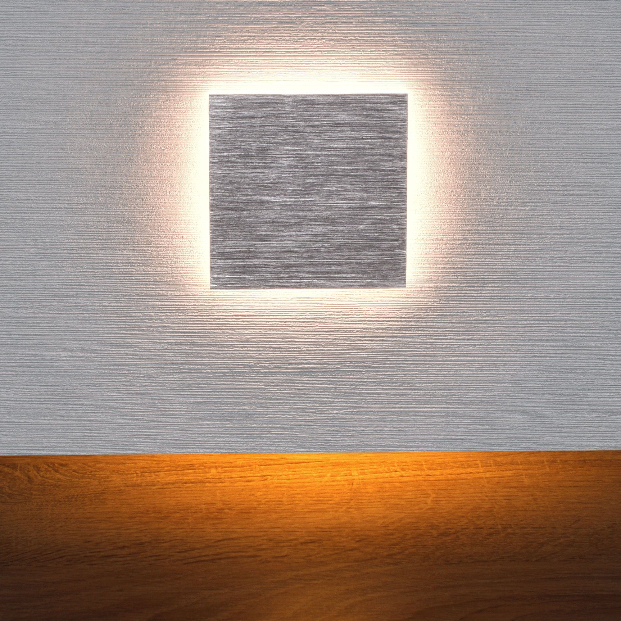 Maxkomfort LED Wandstrahler Treppenbeleuchtung LED 230V, Warmweiß 2,5W, Rund & Eckig, LED fest integriert, 3000K, Warmweiß, Treppenbeleuchtung