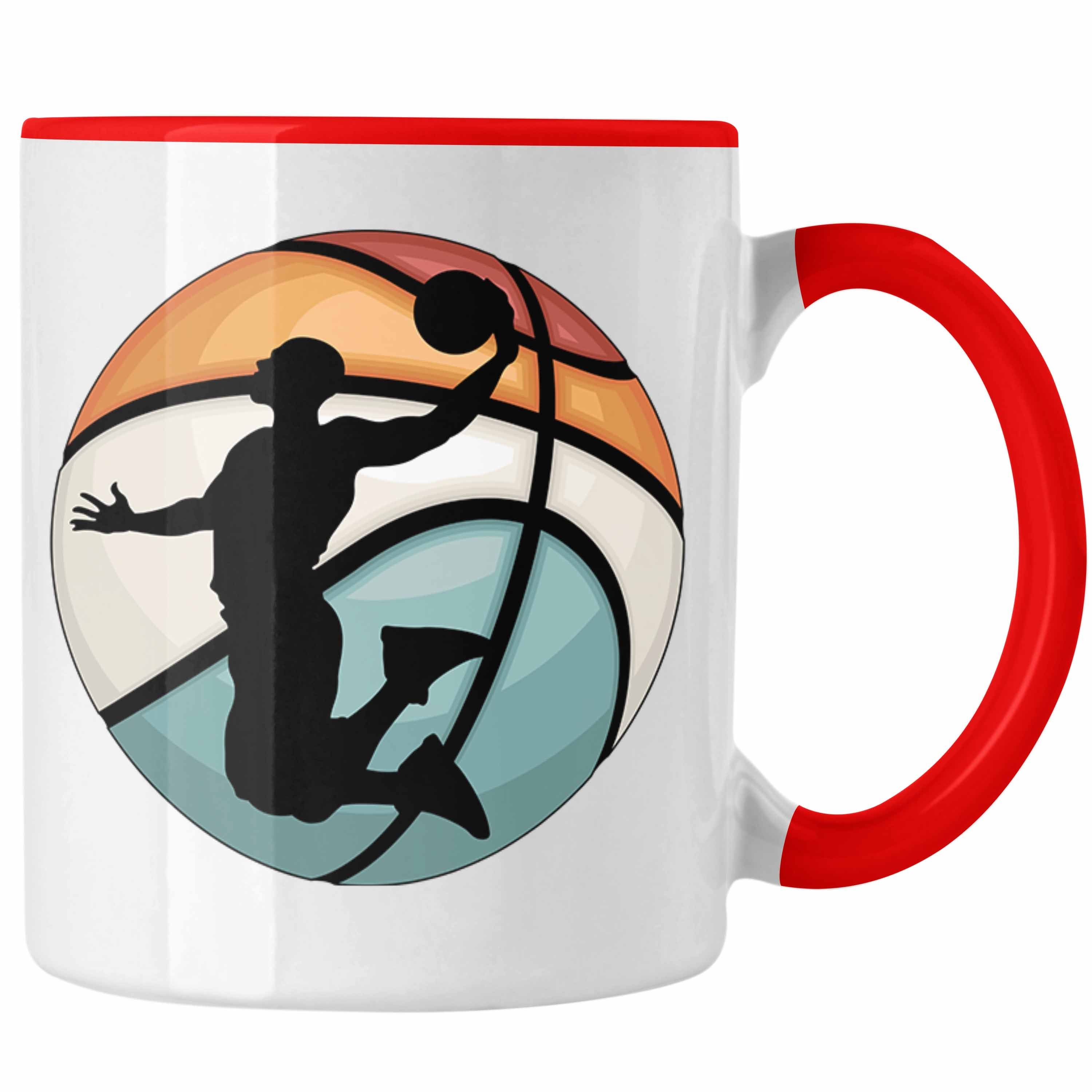 Tasse Rot Tasse Trendation - Lustige Geschenk Jungs Tasse Trendation Geschenkidee Basketballer Trainer Basketball Coach Jungen Basketballspieler