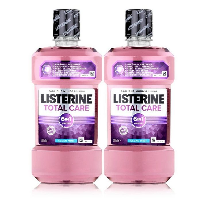 Listerine Mundspülung Listerine Total Care 500ml - Erhält das Zahnfleisch gesund (2er Pack)