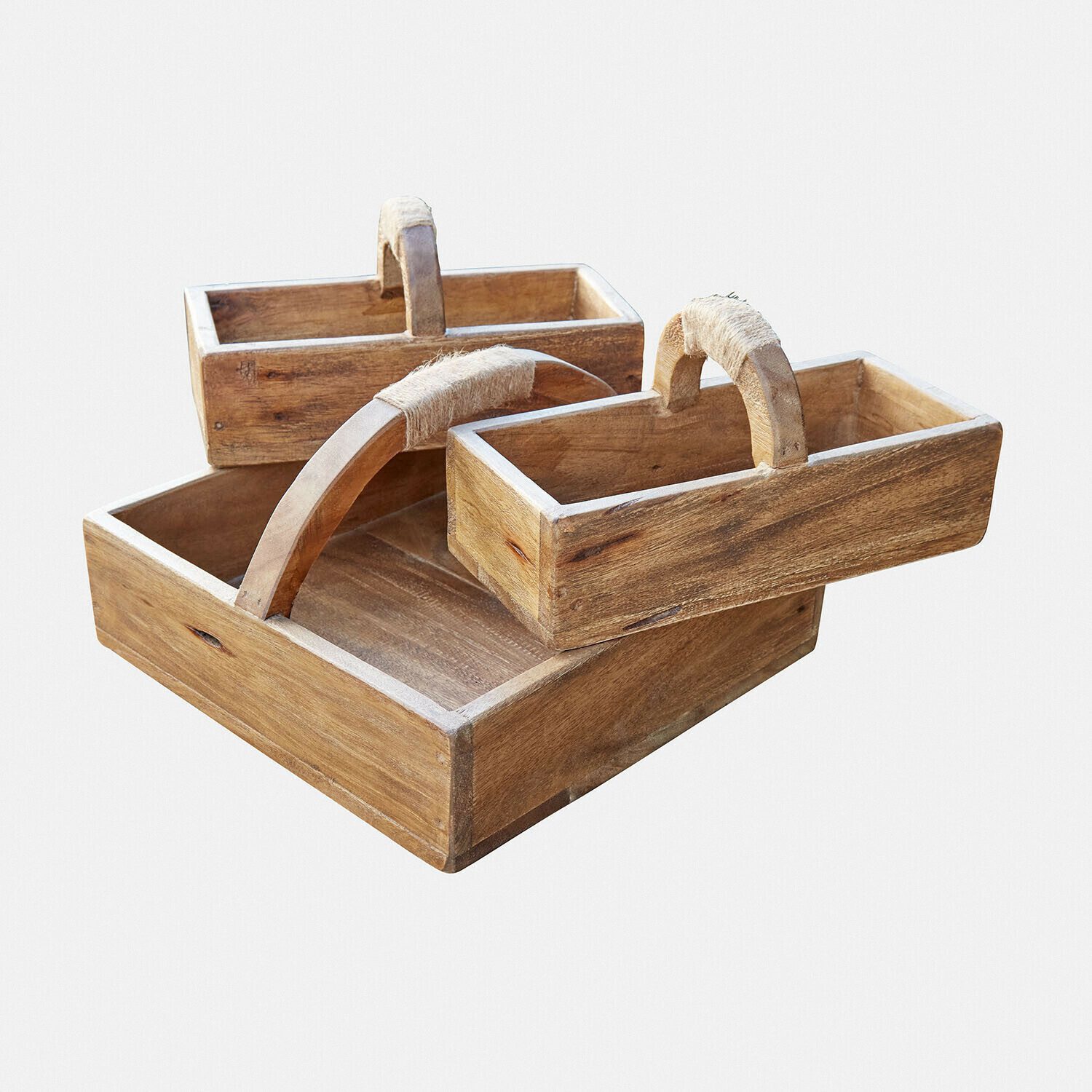 Mirabeau Allzweckkiste Holzkiste 3er Set Nettleby braun