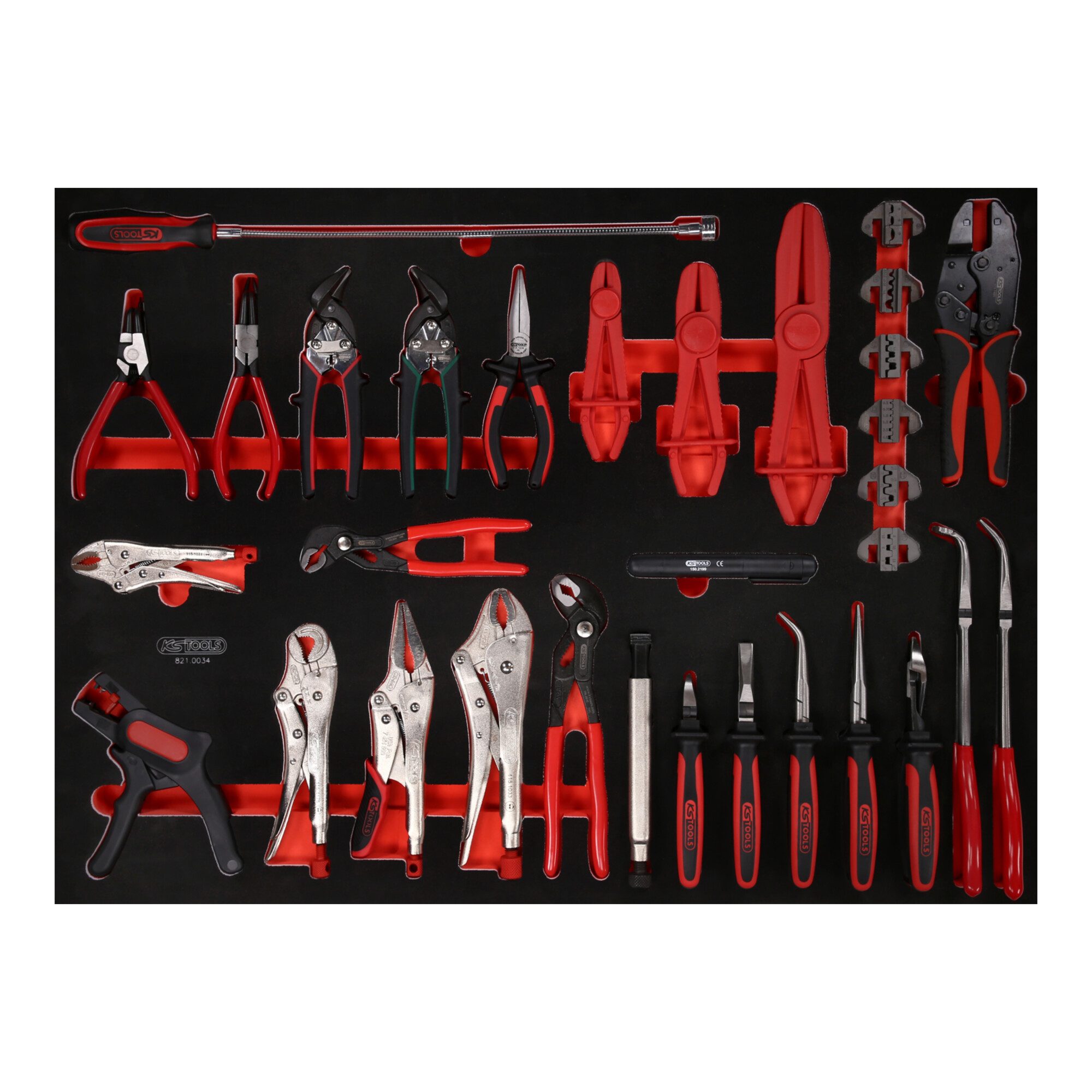 KS Tools Zangenset KS Tools Zangen-Satz in Schaumstoffeinlage, 34-tlg