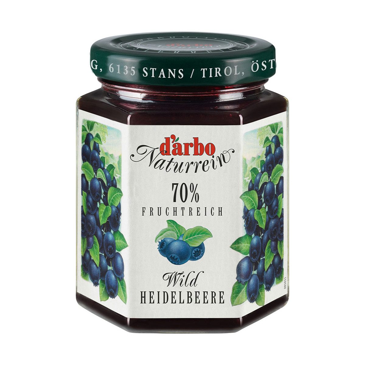 darbo Fruchtaufstrich, Darbo Wild Heidelbeere Fruchtaufstrich Naturrein Fruchtreich 200g