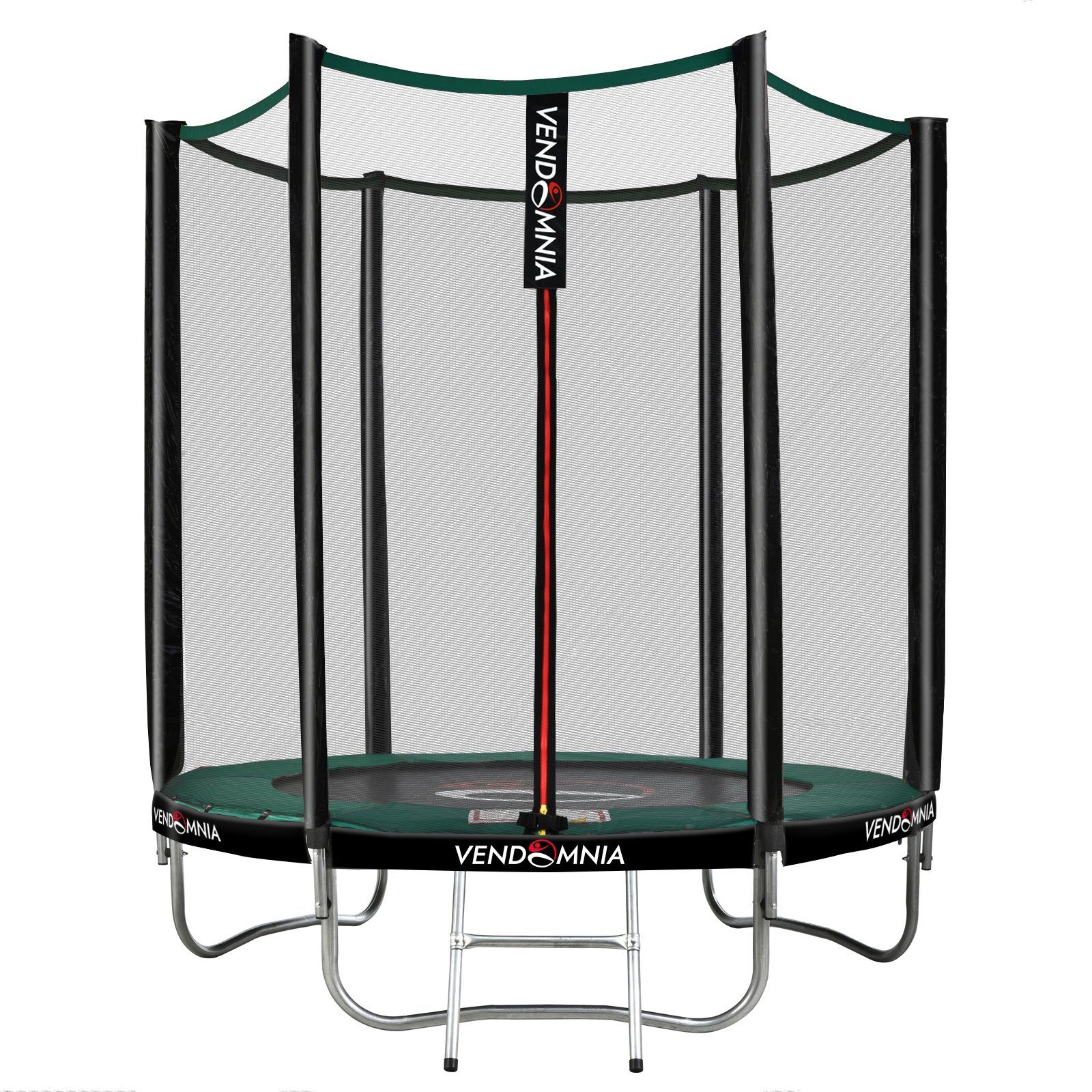 VENDOMNIA Fitnesstrampolin Gartentrampoline mit Sicherheitsnetz, Leiter, Randabdeckung, (Outdoor und Indoor Gartentrampolin mit Zubehör, Fitness Trampoline), 180 cm, Farbwahl