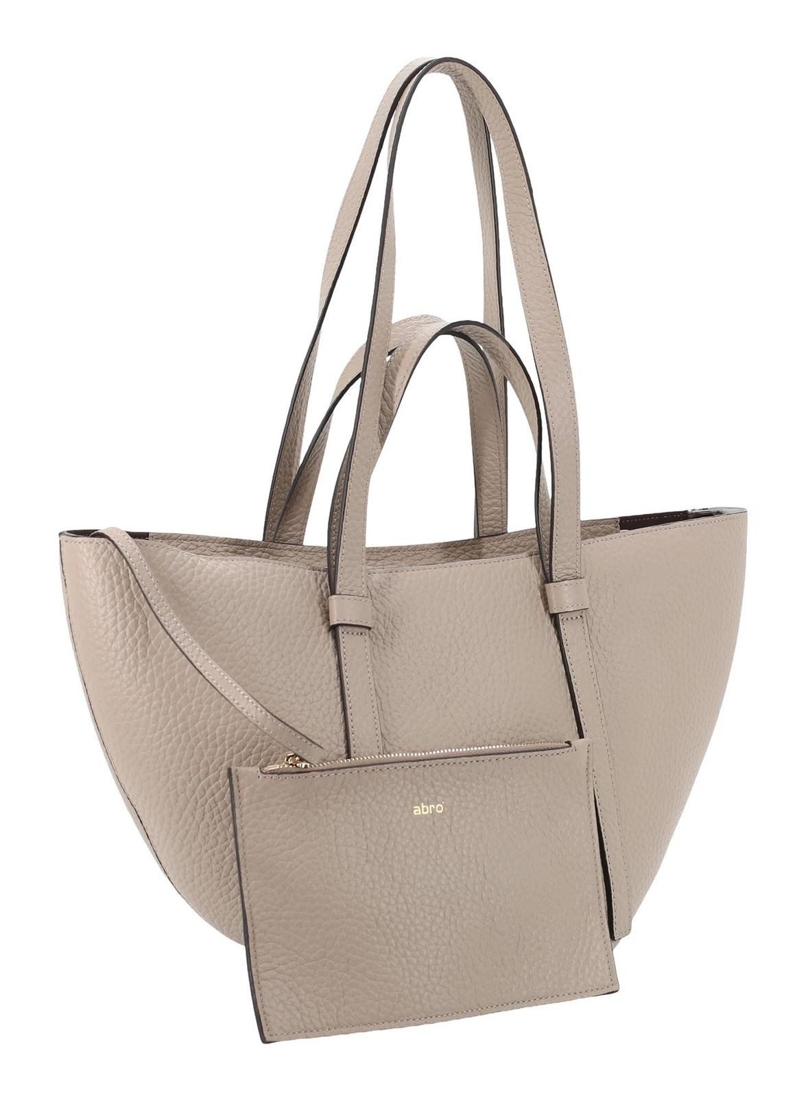 Abro Schultertasche Shopper Cosmo (Set, 2-tlg), aus echtem Leder