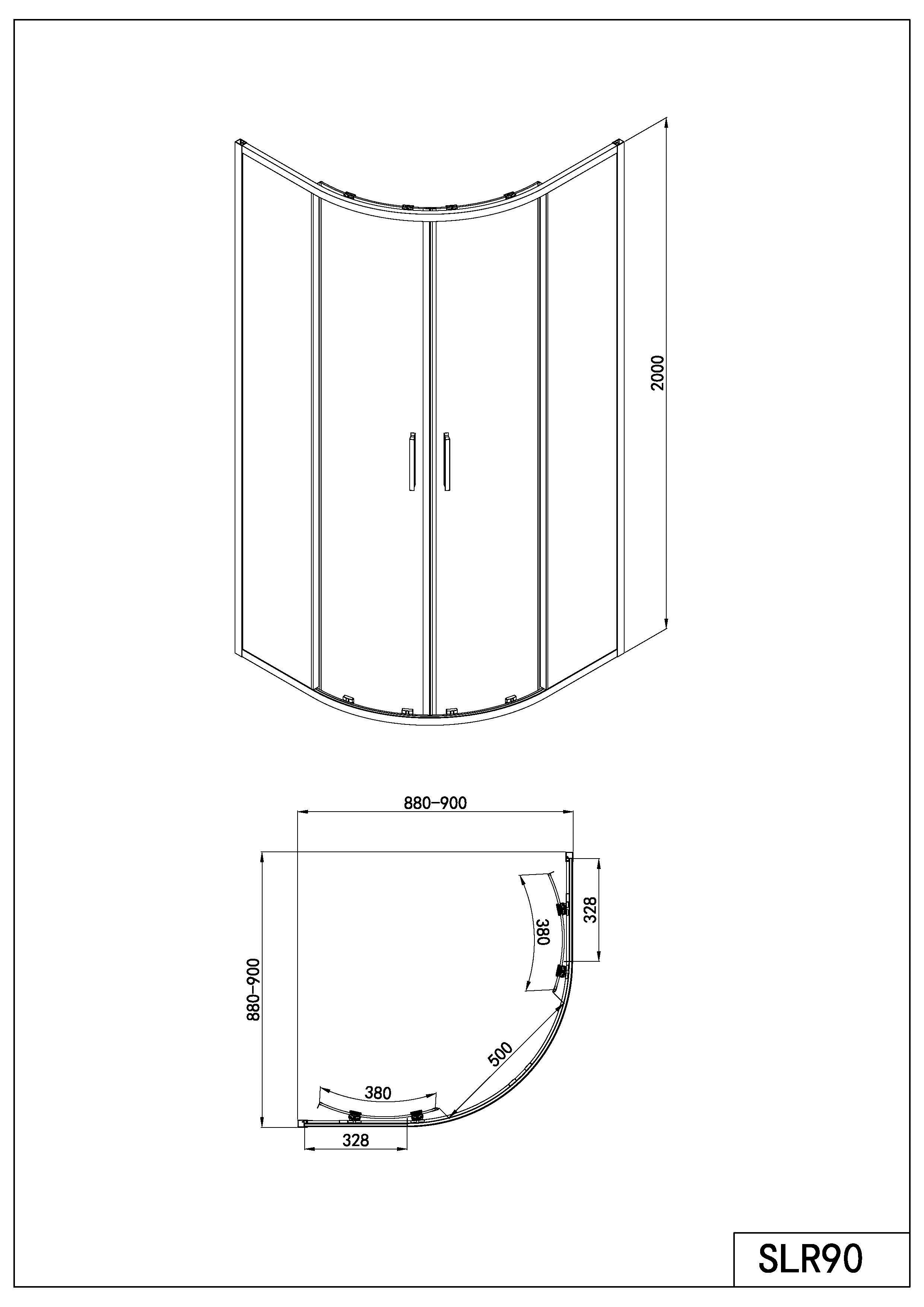 Sanotechnik Runddusche Sanotechnik SlimLIne Rundduschkabine schwarz, Einscheibensicherheitsglas – Bild 5 von 5
