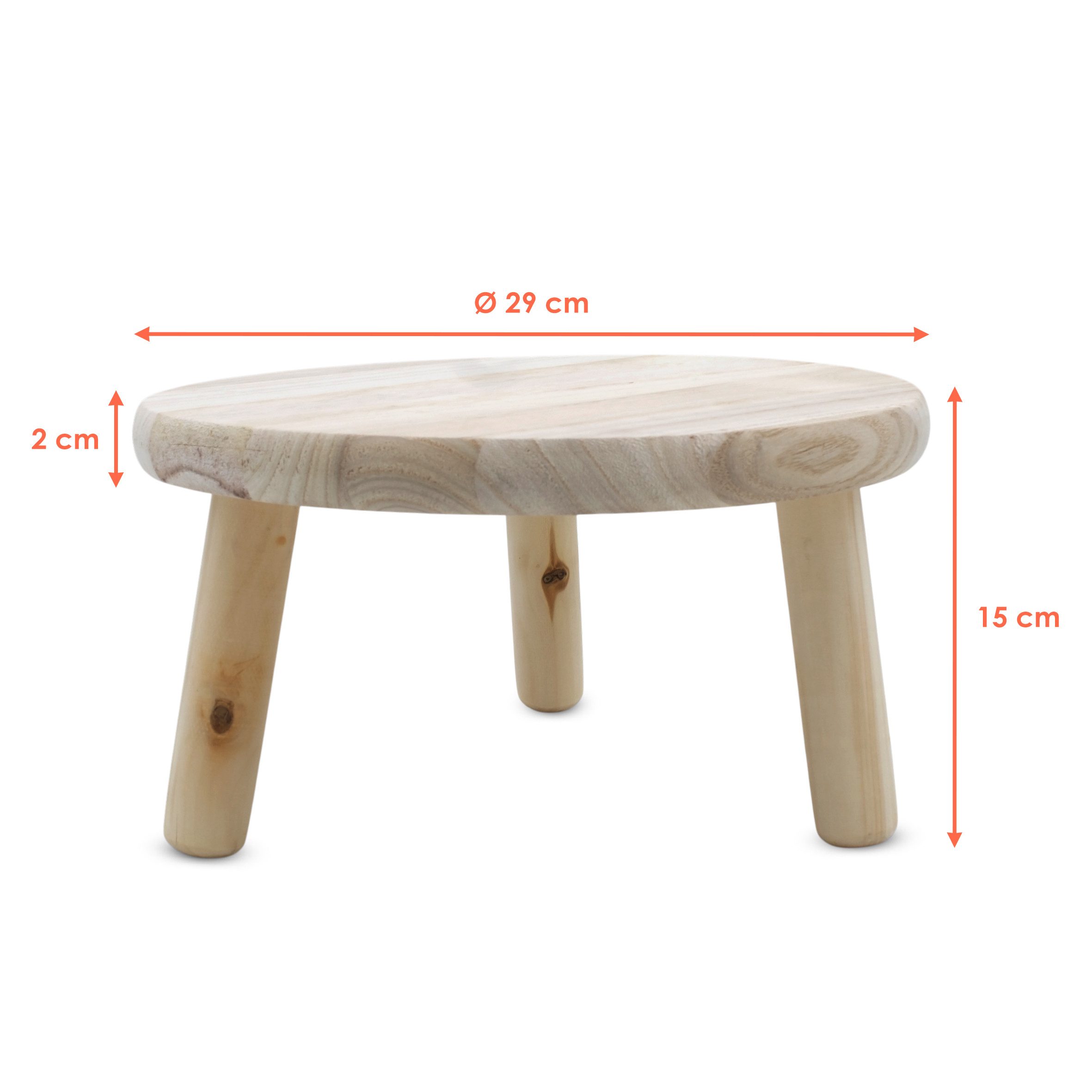 Spetebo Blumenhocker Holz Blumenhocker natur mit 3 Beinen (Anzahl, 1 St., S günstig online kaufen