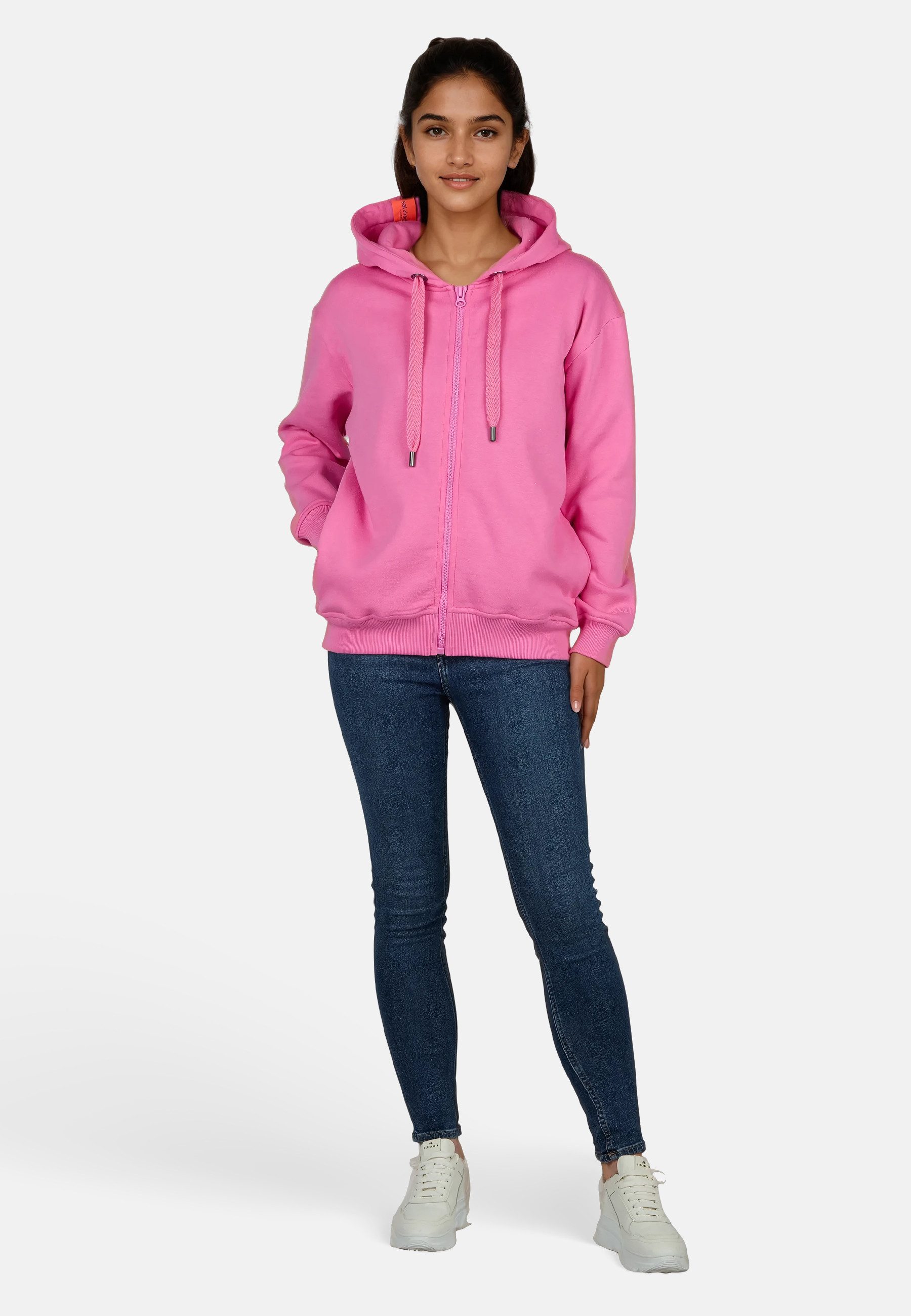salzhaut Sweatjacke TOPE - UNI Damen Relaxed-Fit komfortabler Fit, nordisch klar – entspannter Look mit Haltung