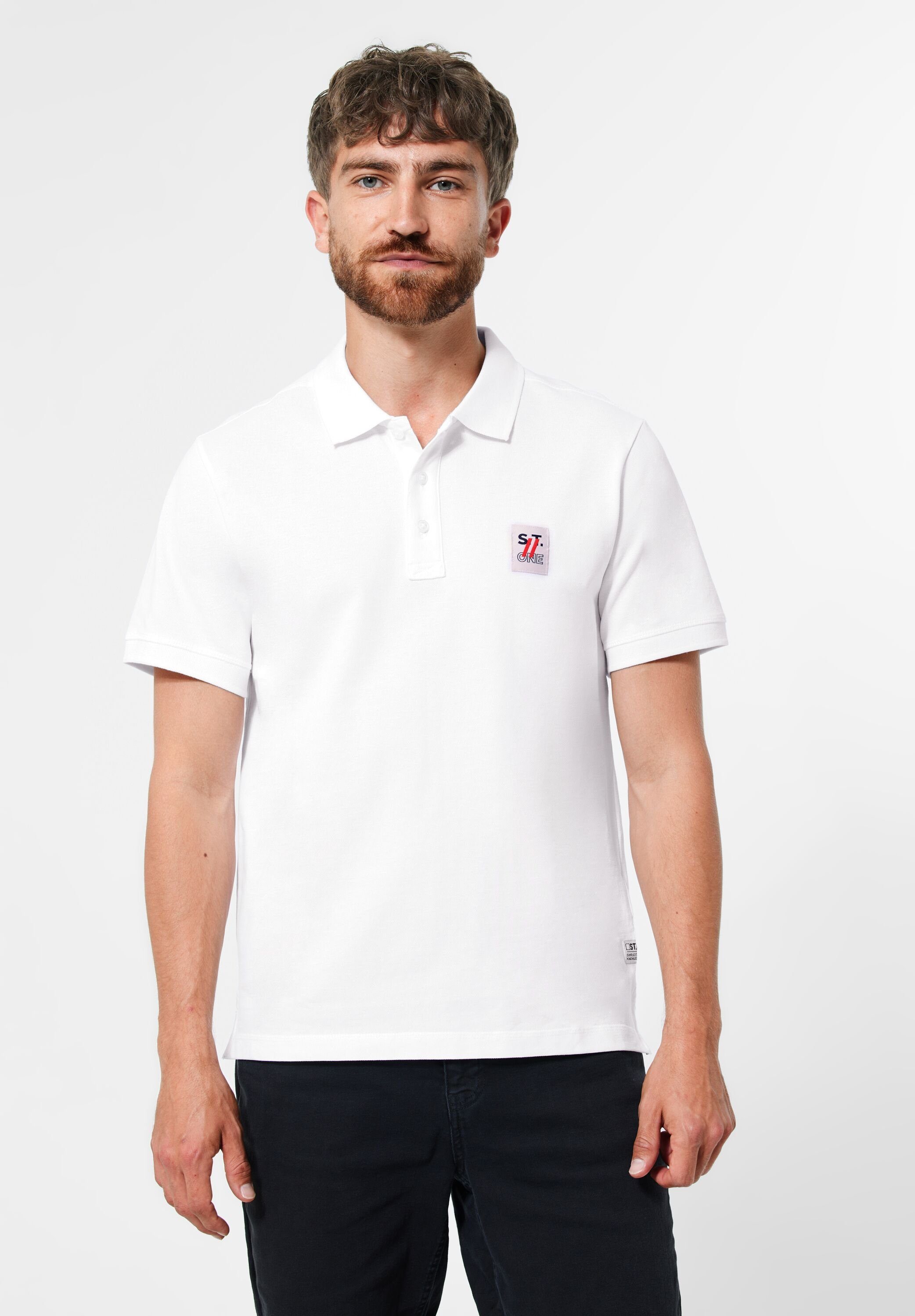 MEN Piqué-Struktur ONE White STREET mit Poloshirt