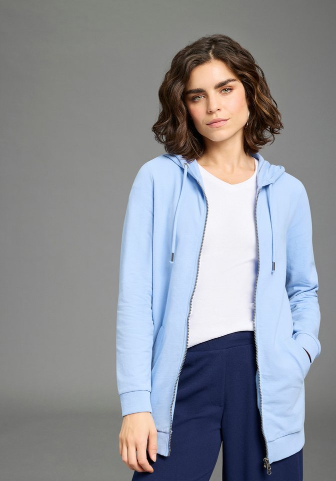 Flashlights Sweatjacke in langer Form mit Zipper