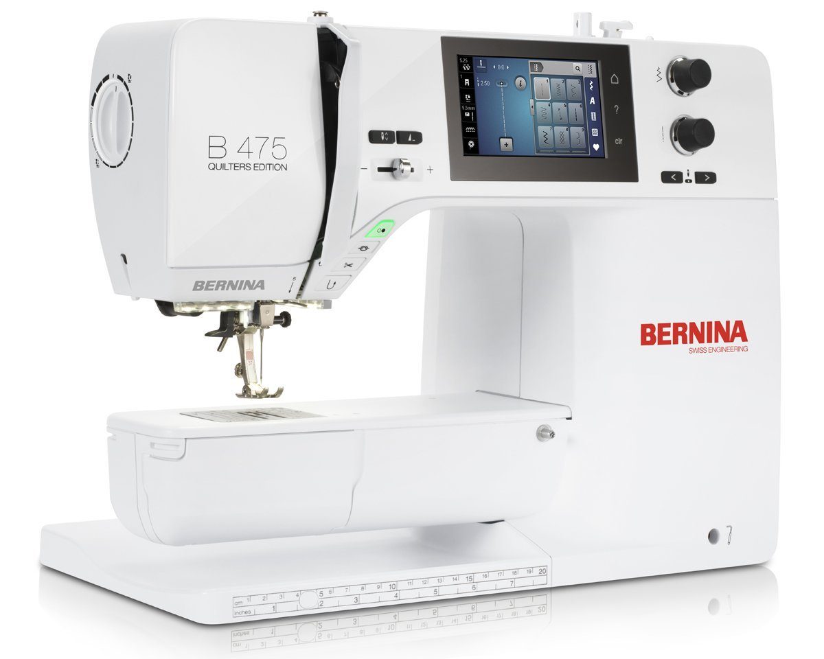 Kniehebel QE Bernina 475 Nähmaschine (Quiltmaschine), Anschiebetisch und inklusive