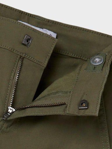 Name It Cargohose NKFROSE für Mädchen mit Cargotaschen und Stretch unifarben, modisch, regular fit, Baumwollmischung, Web
