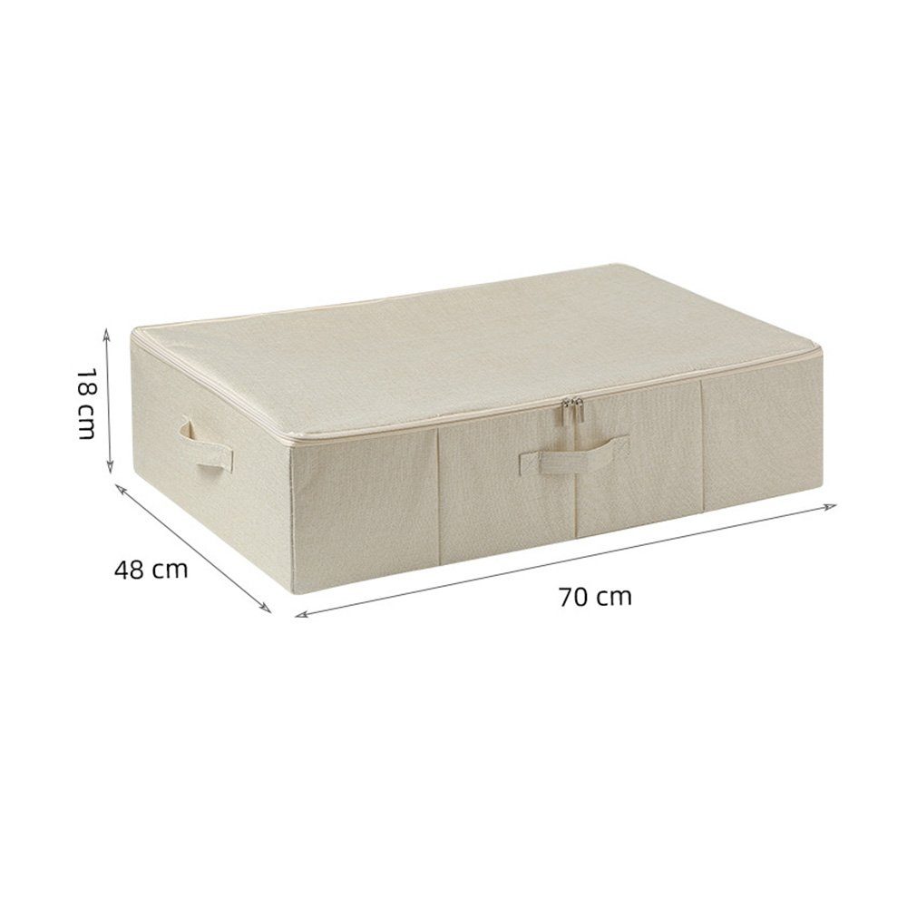 FELIXLEO Unterbettkommode Aufbewahrungsbox Fabric Deckel Organizer Folding mit Under Bed