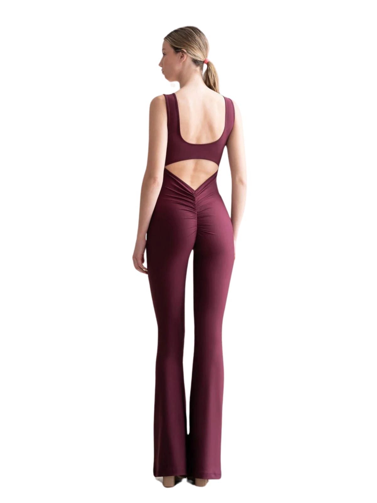 Lismina Jumpsuit Spanish Scrunch Butt Jumpsuit Atmungsaktiv, Elastischer Bund