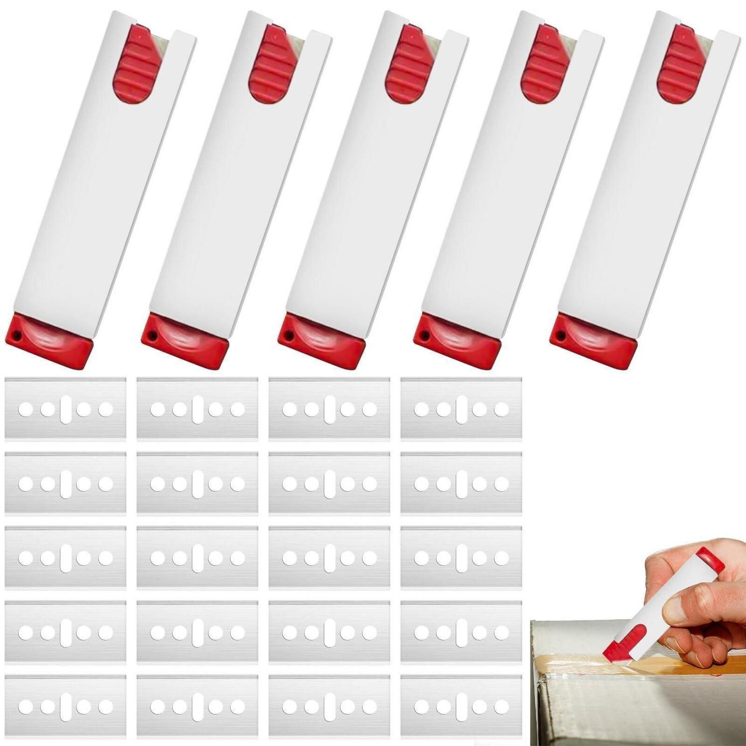 LuxusKollektion Cuttermesser Sicherheitsmesser 5 Stk. mit Klingeneinzug