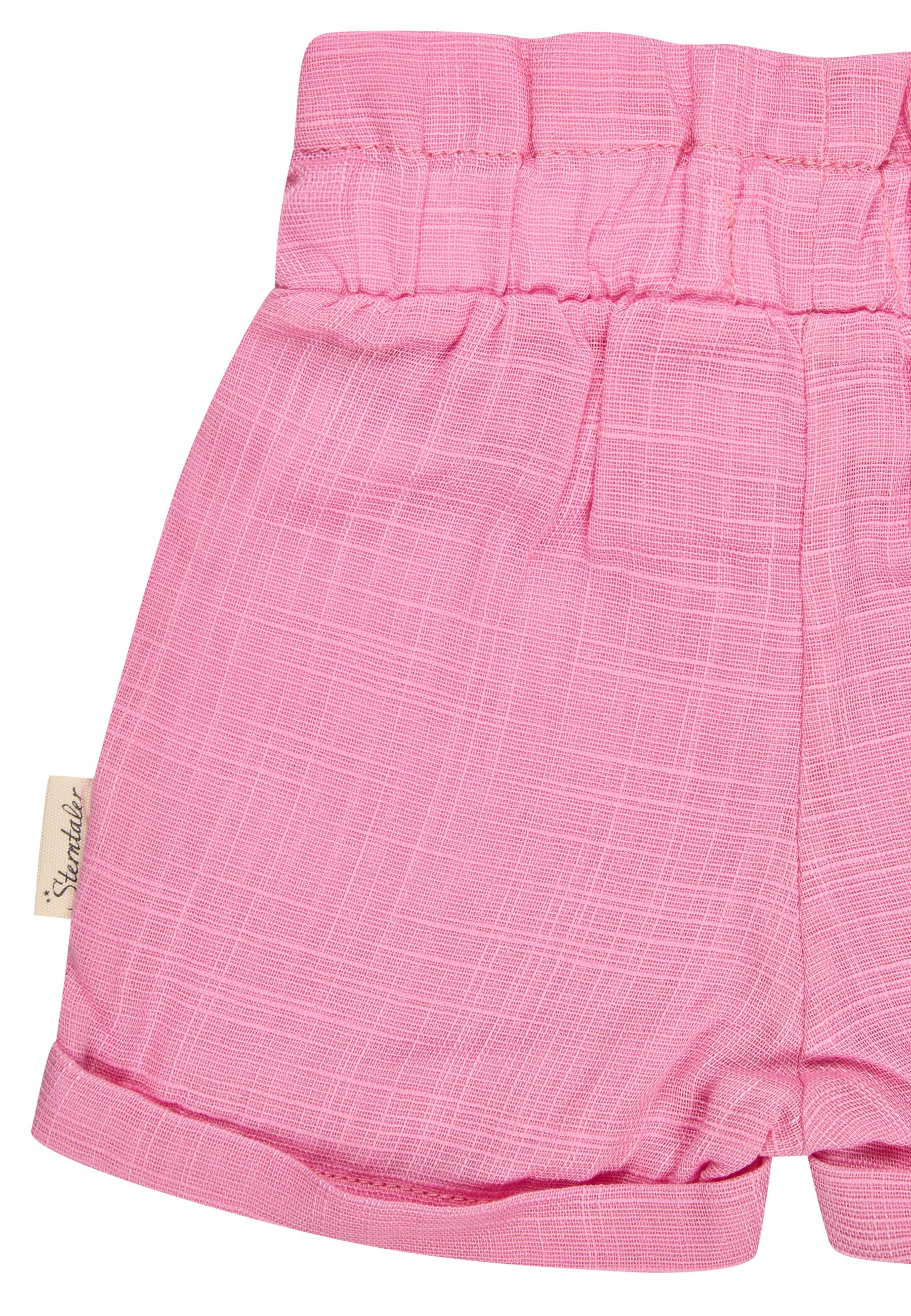 Sterntaler® Shorts Shorts Leinenoptik (1-tlg) Shorts, leichte Leinenoptik, elastisches Bündchen, Schleife vorn – Bild 5 von 5